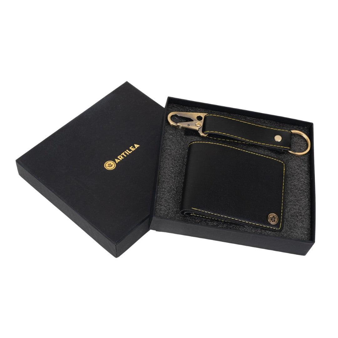 Personalised Gift Set - Mens Wallet and Keychain