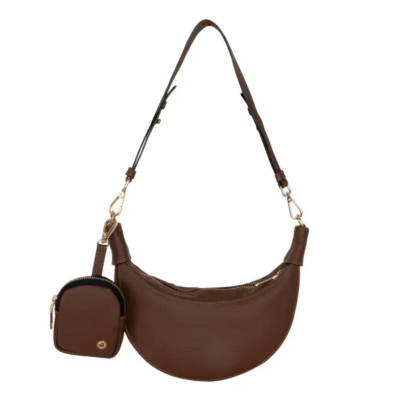 Crescent Moon Bag - Brown