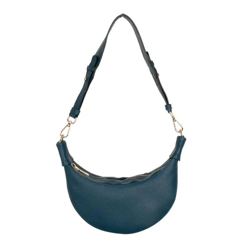 Crescent Moon Bag - Peacock Blue