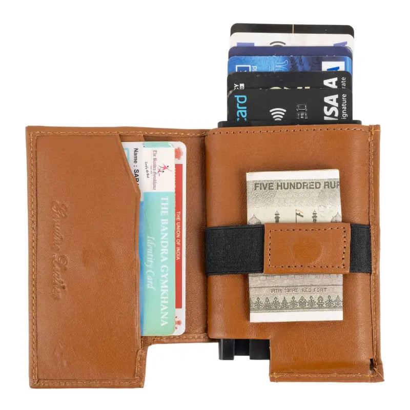 Artilea POP UP Card Holder Leather (Tan)