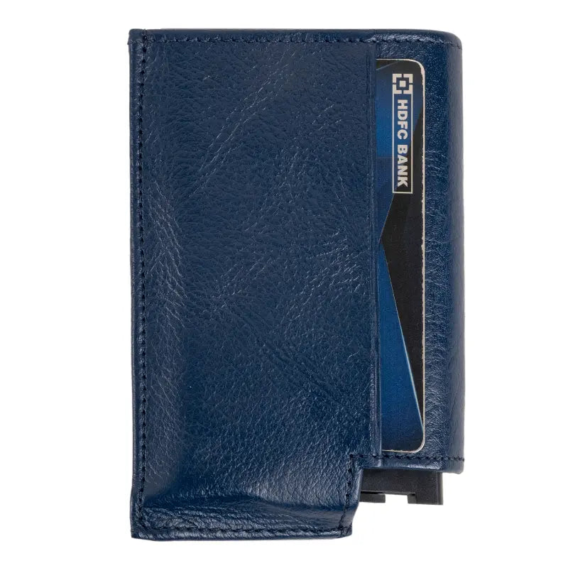 Artilea POP UP Card Holder Leather (Navy Blue)