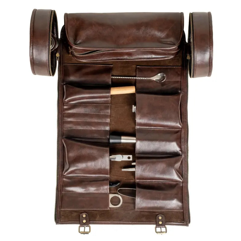 TRAVEL BAR COCKTAIL TOOLKIT - Brown