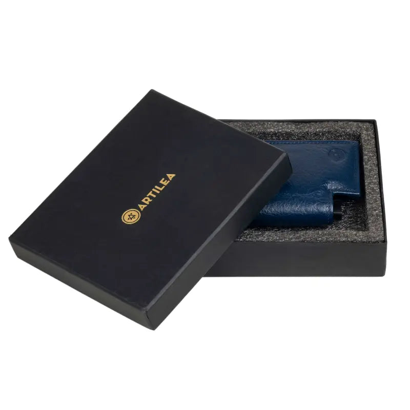 Artilea POP UP Card Holder Leather (Navy Blue)