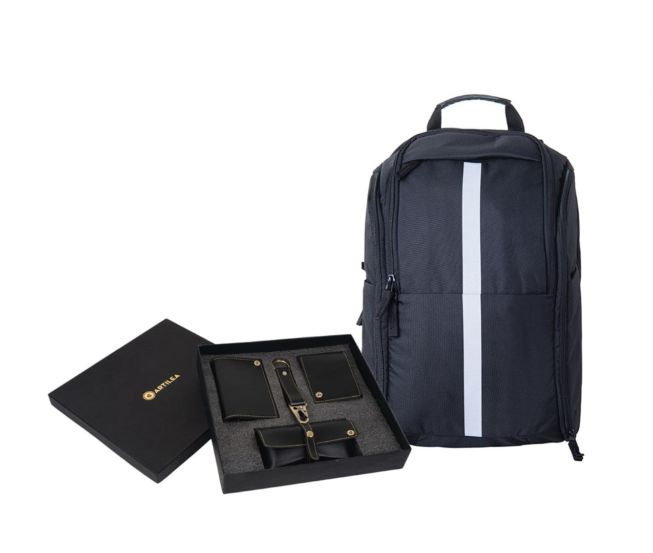 Stealth Backpack & Corporate gift set-Black (Combo)