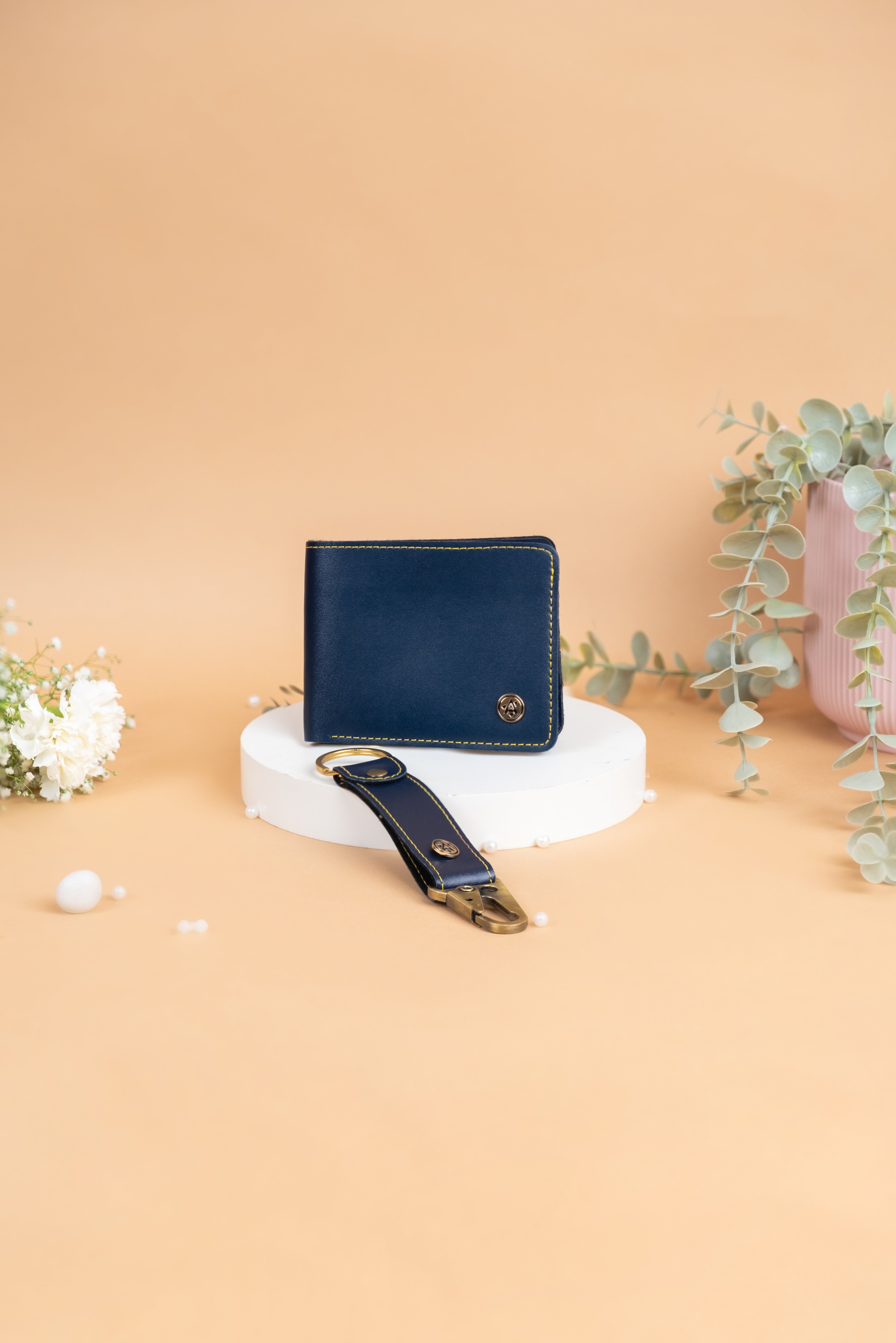 Wallet Keychain Set-Navy Blue