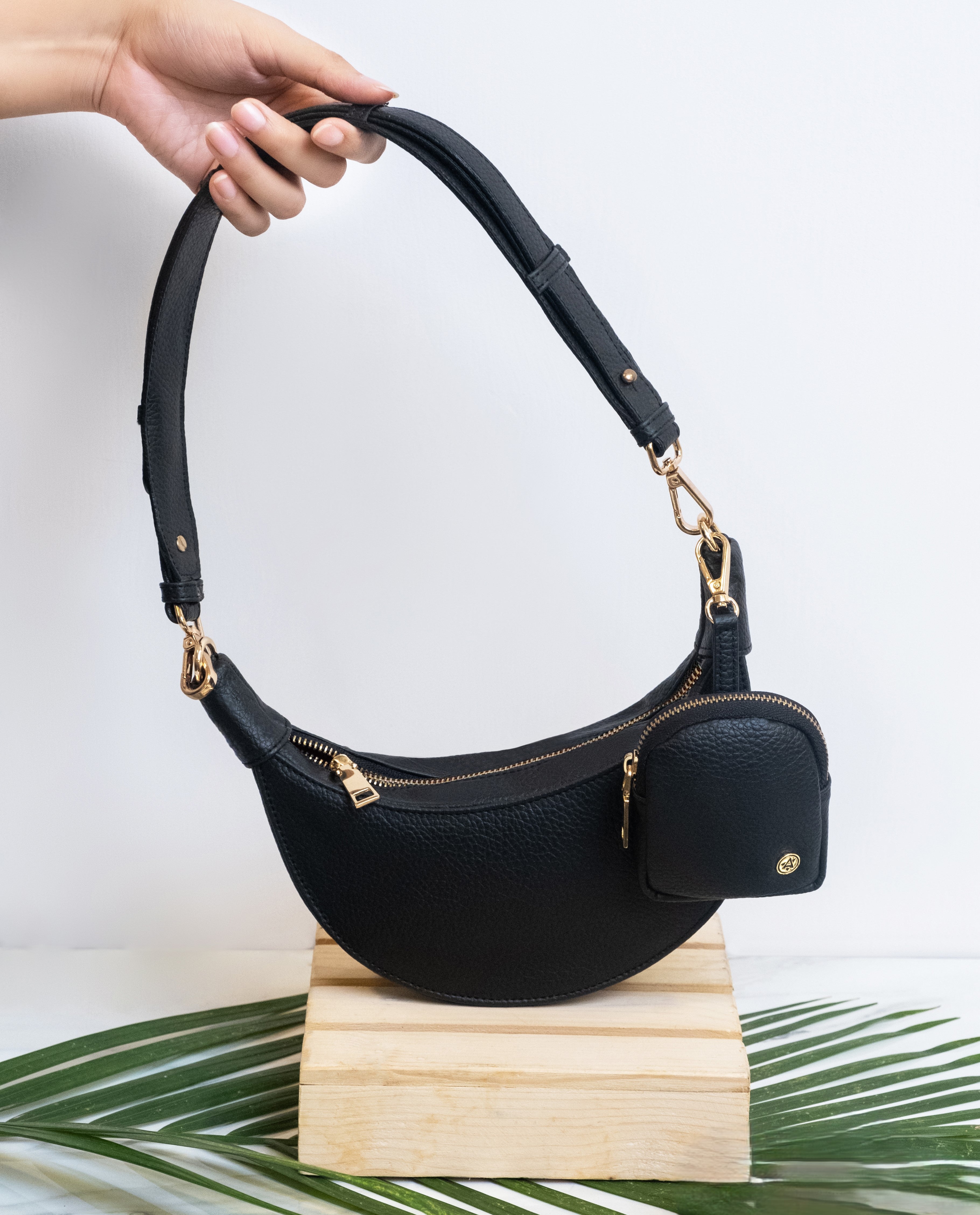 Crescent Moon Bag - Black