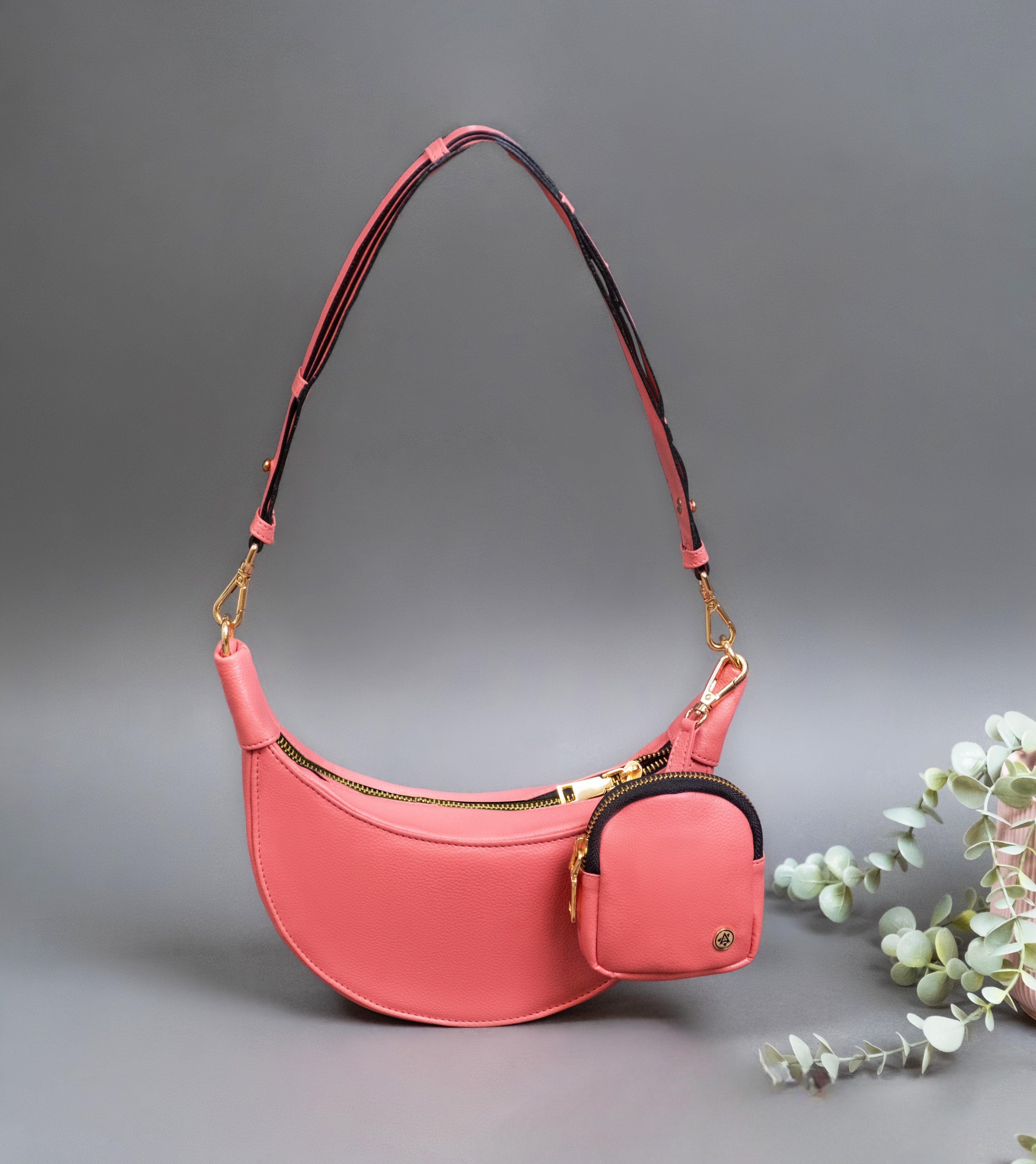 Crescent Moon Bag - Pink