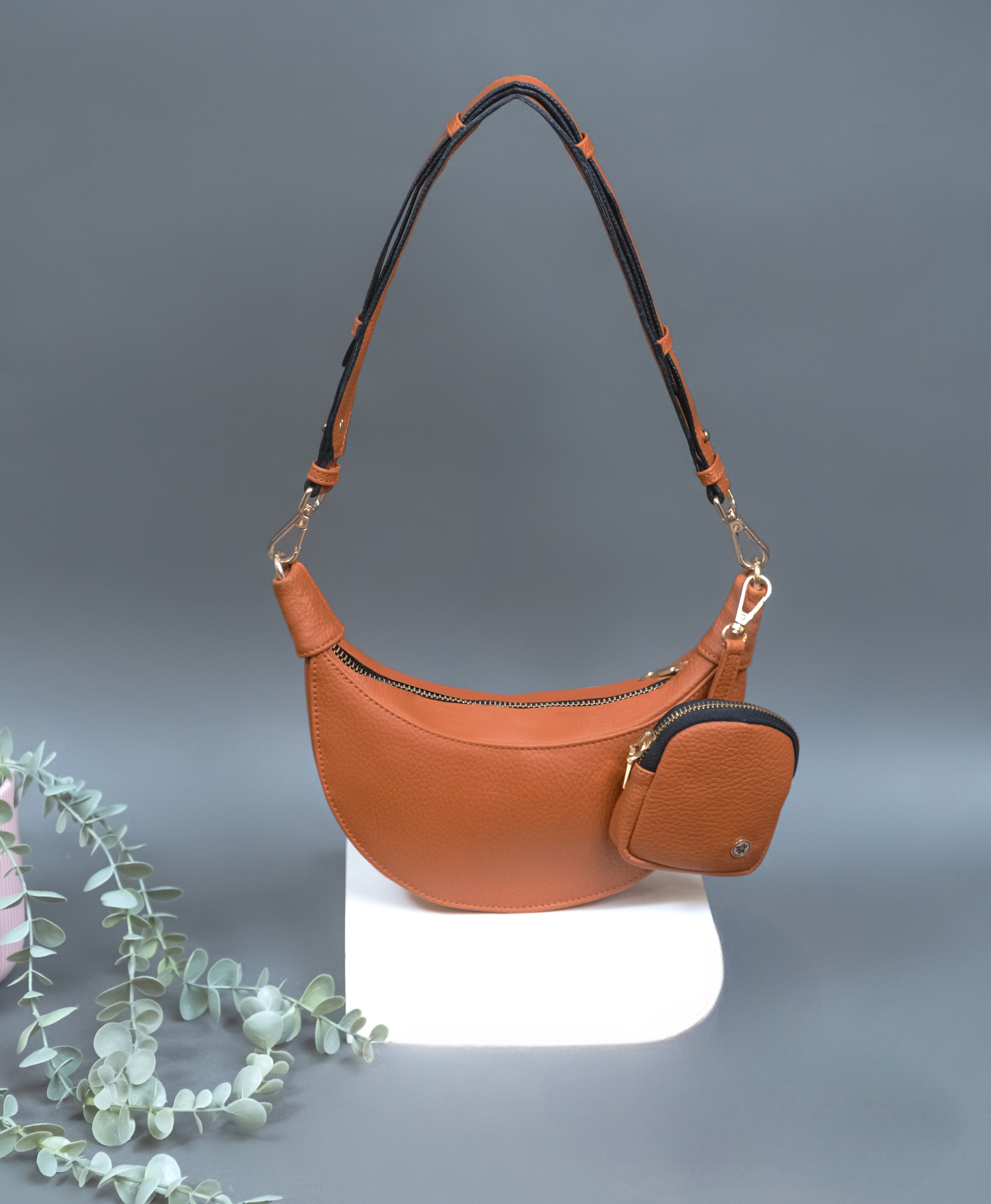 Crescent Moon Bag - Tan