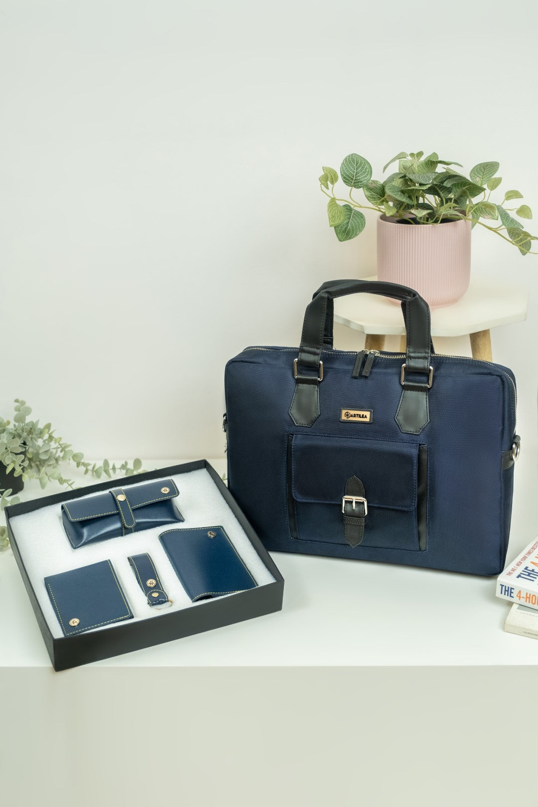 Laptop Bag & Corporate gift set Blue(Combo)