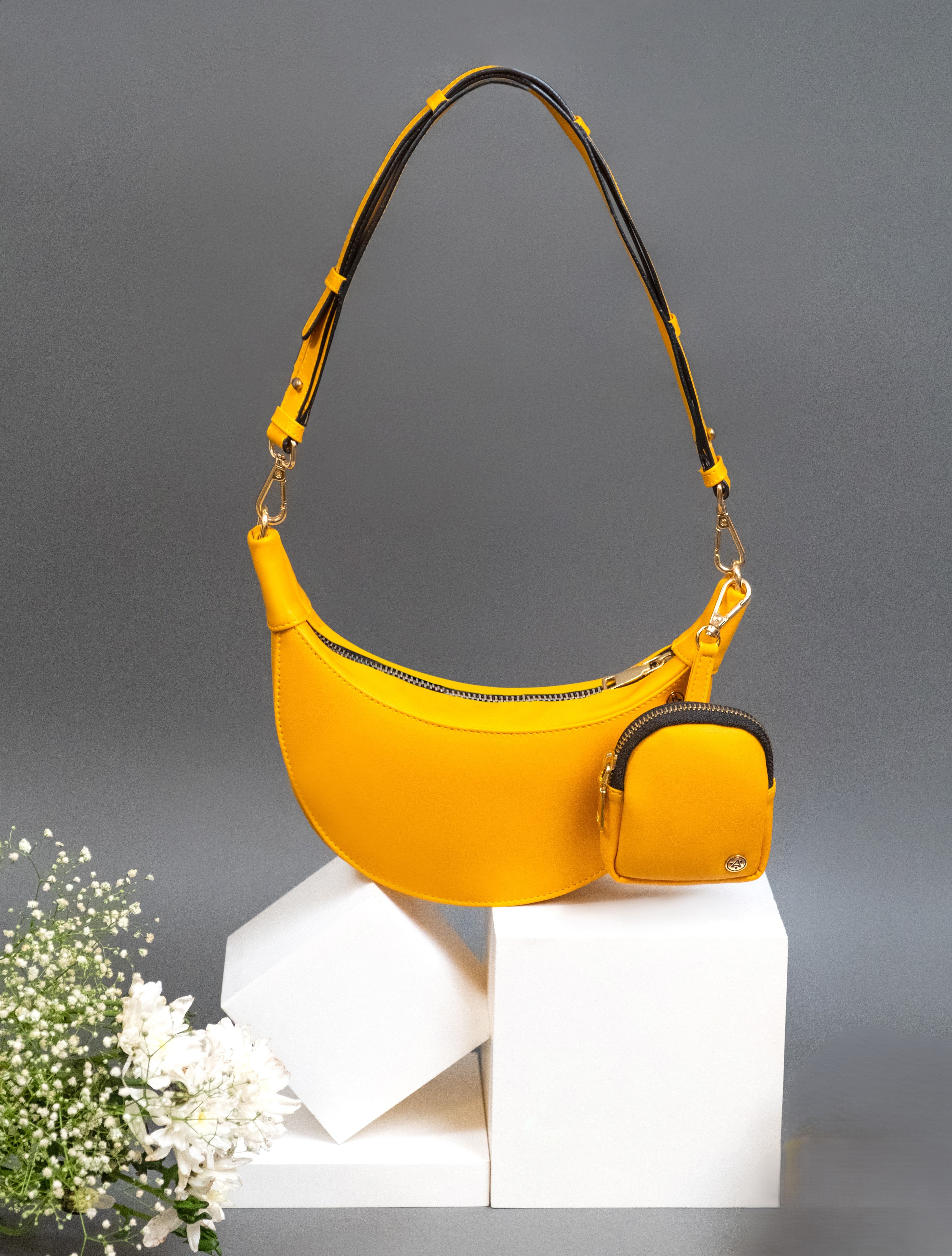 Crescent Moon Bag - Yellow