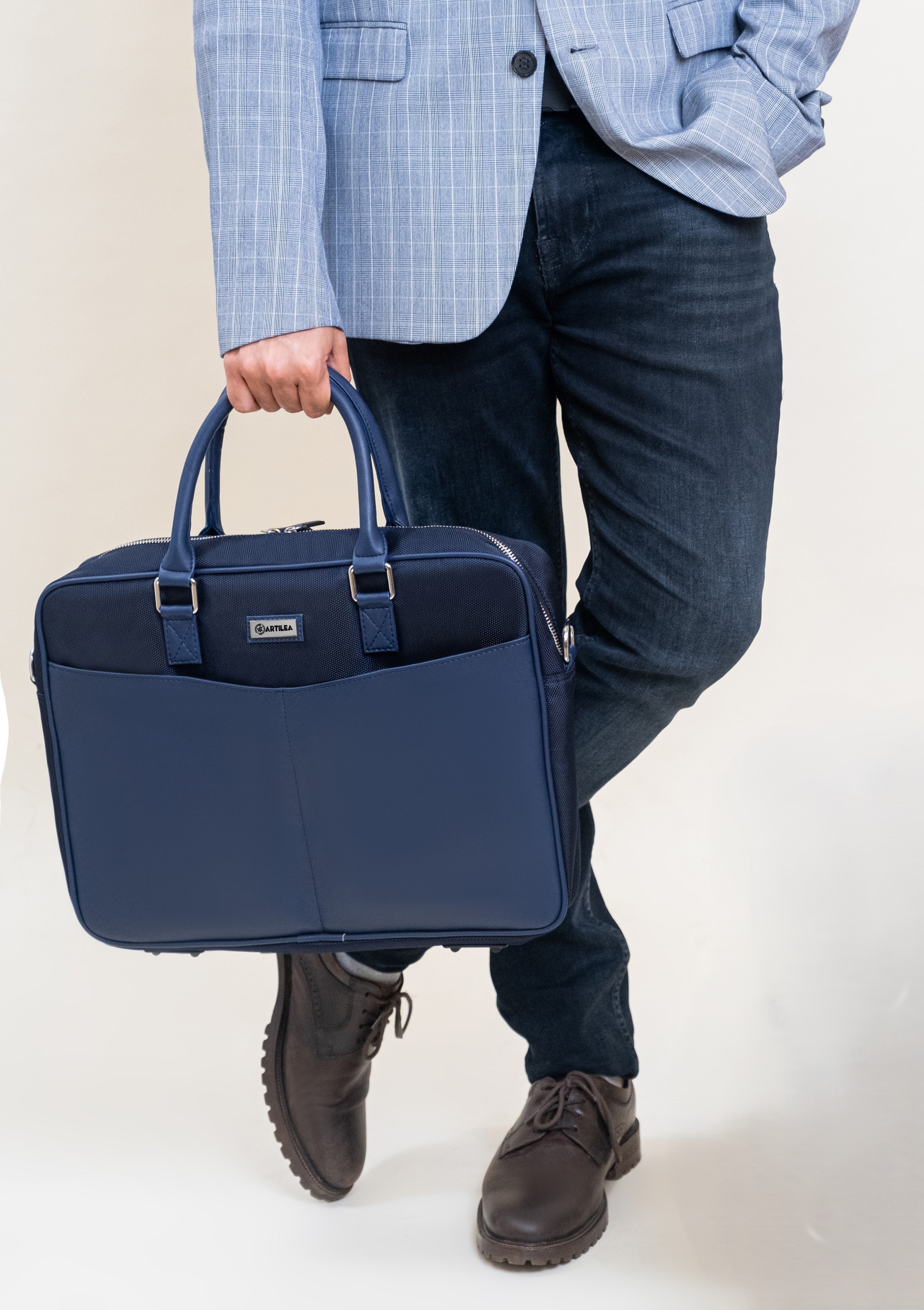 Laptop Bag - Blue & Navy Blue