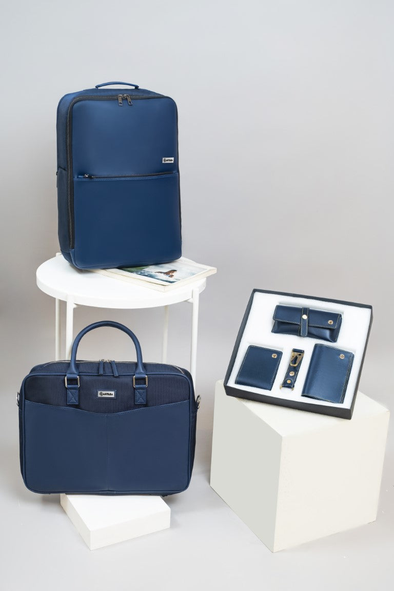 Laptop Bag & Thorin Backpack-Corporate gift set-Blue (Combo)