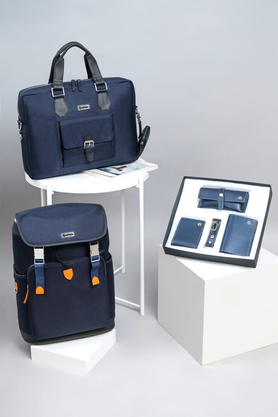 Ultimate Backpack & Laptop Bag & Corporate Gift set Blue(Combo)