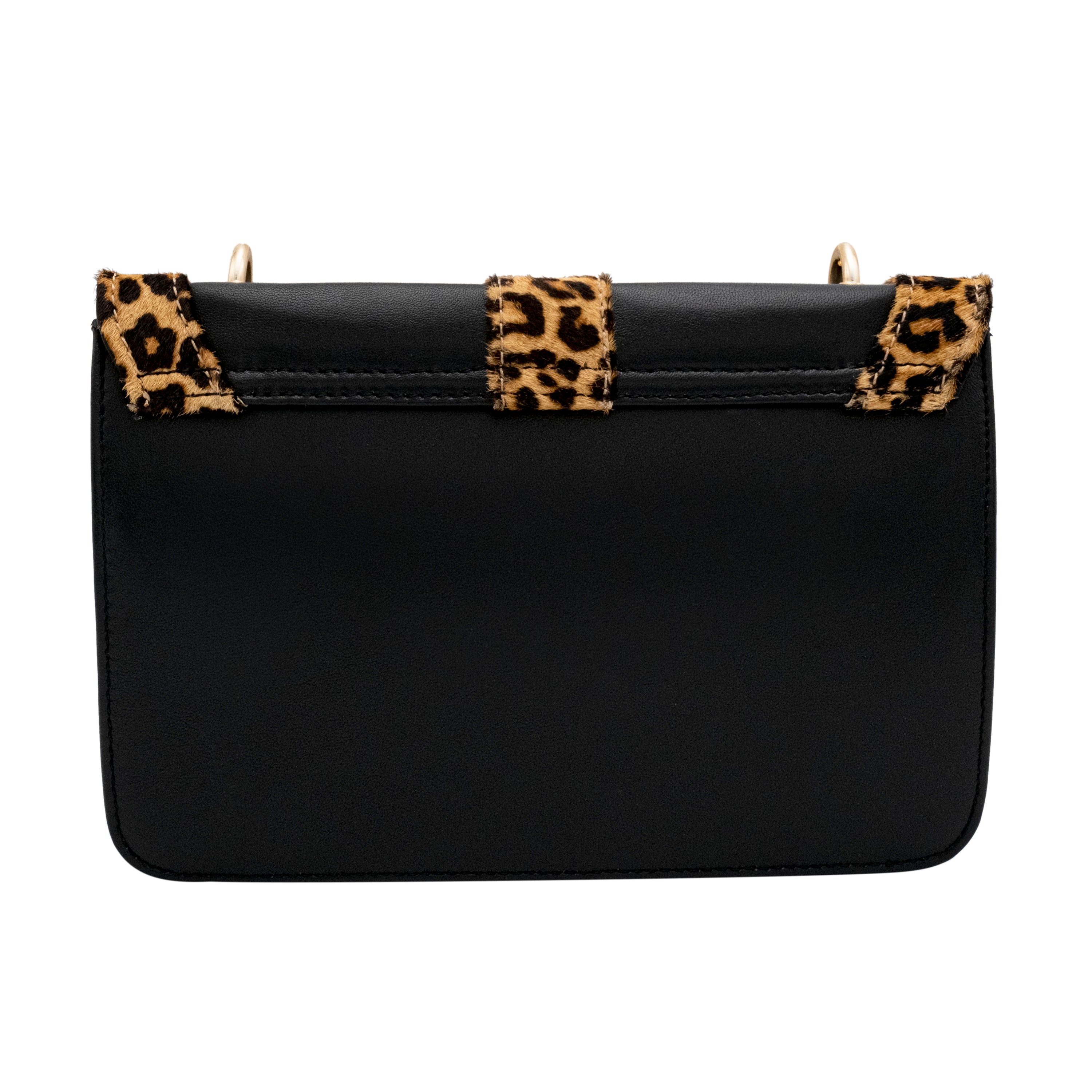 Genuine Leather Sling Bag - Black