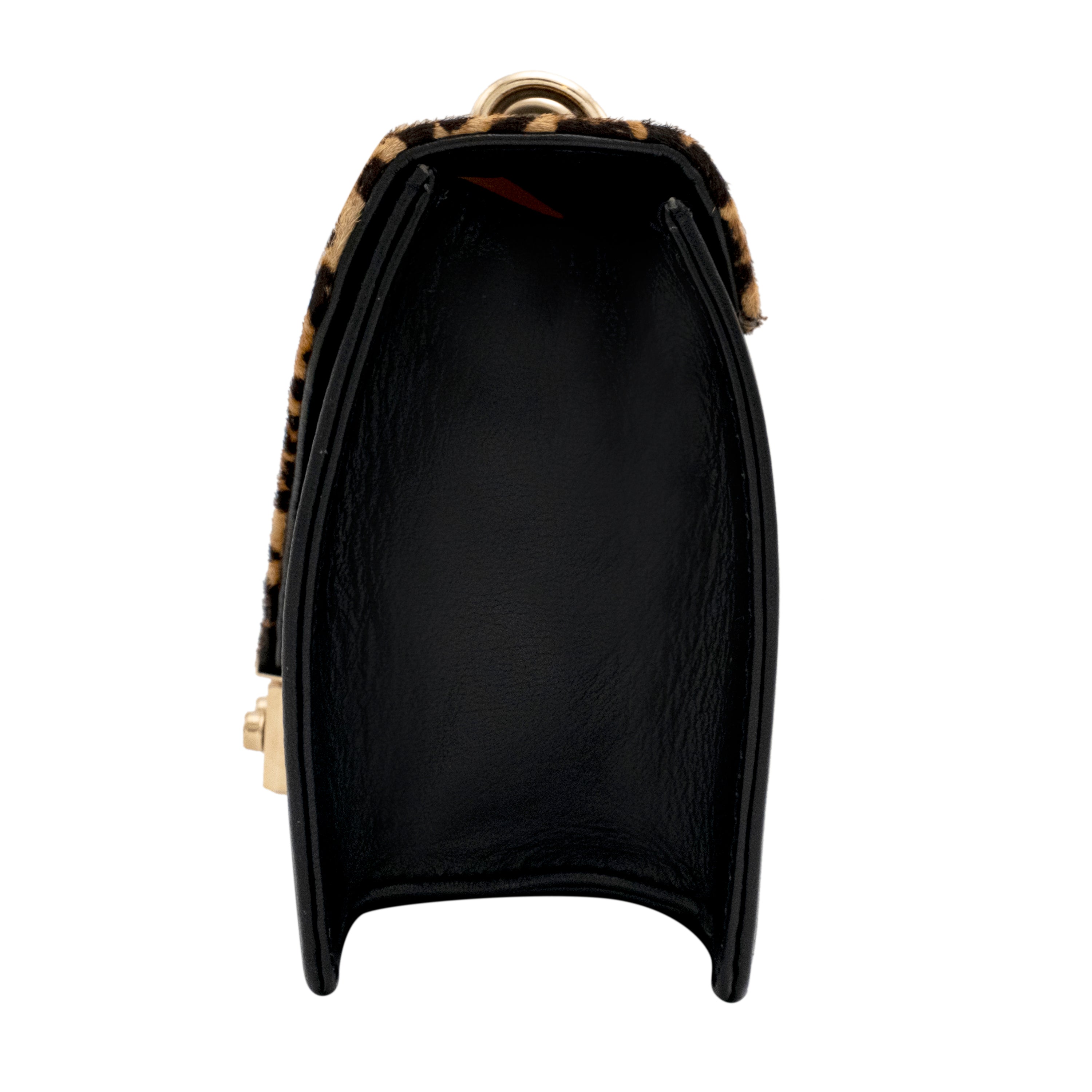 Genuine Leather Sling Bag - Black