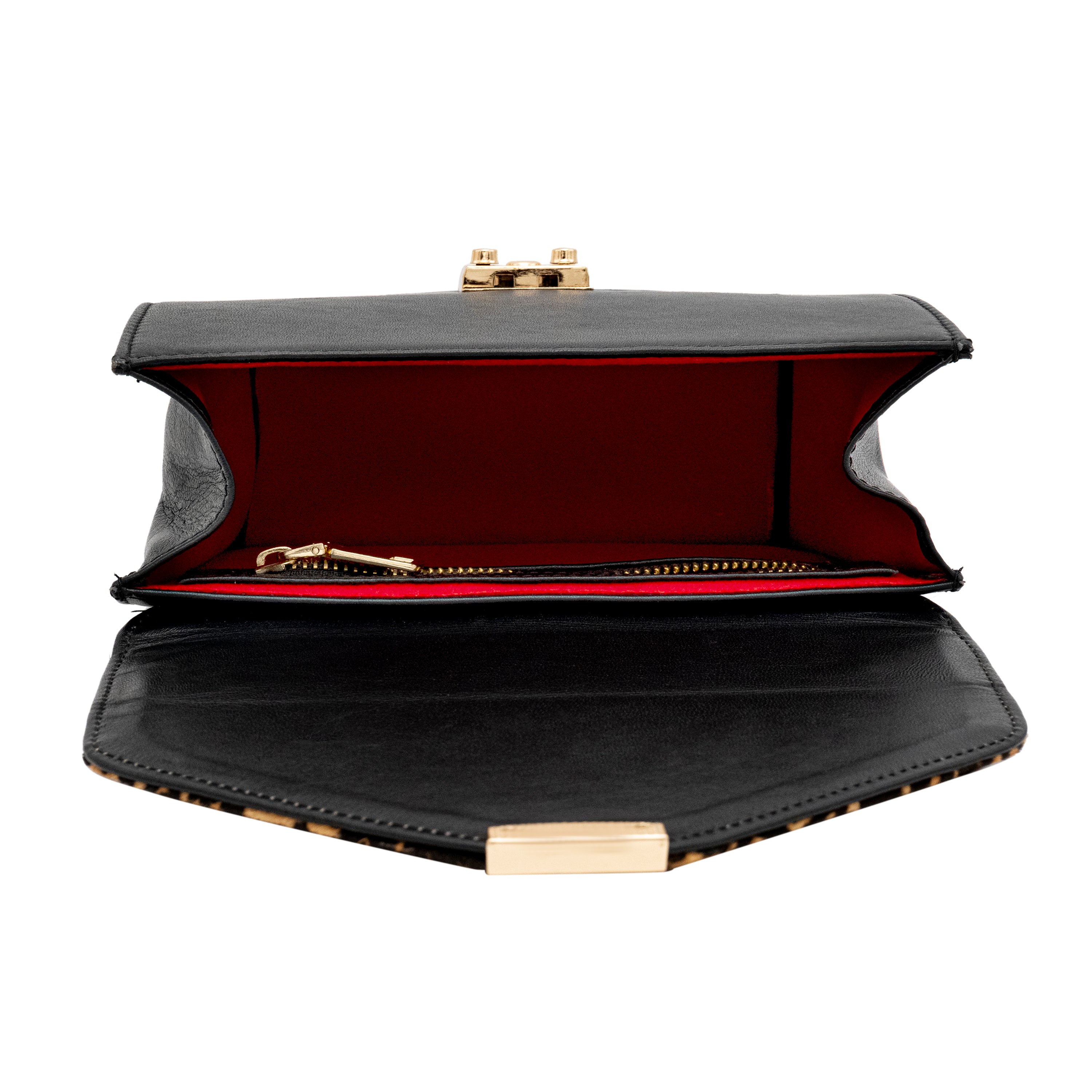 Genuine Leather Sling Bag - Black