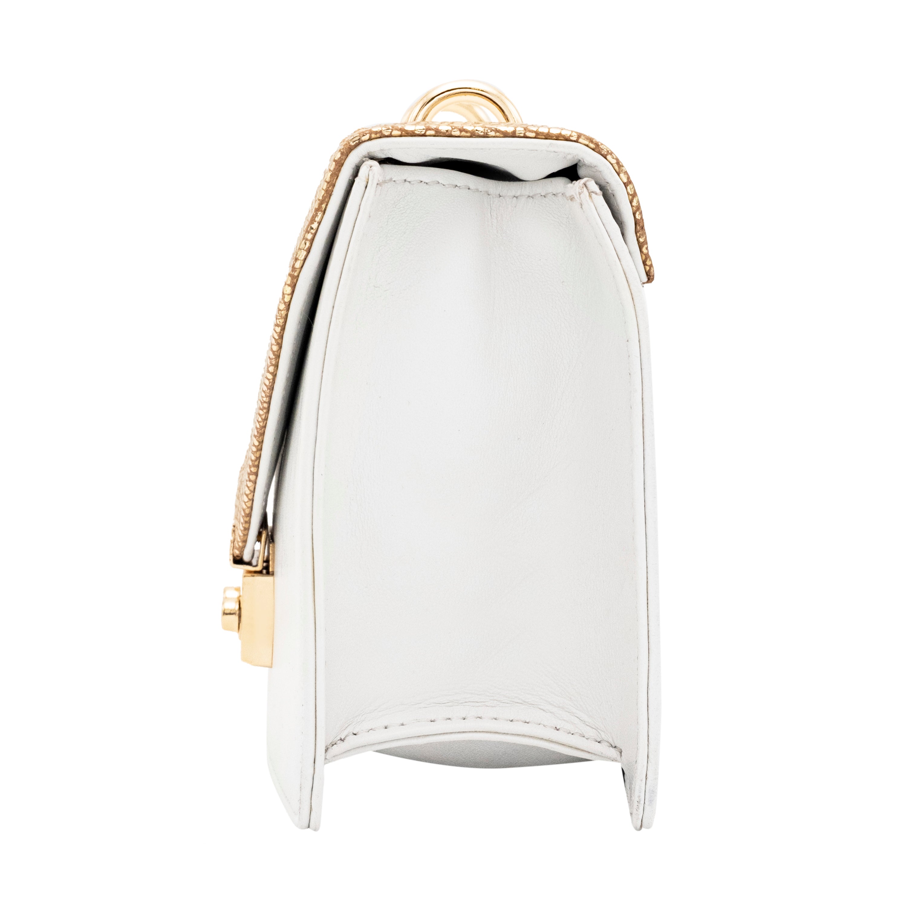Genuine Leather Sling Bag - White