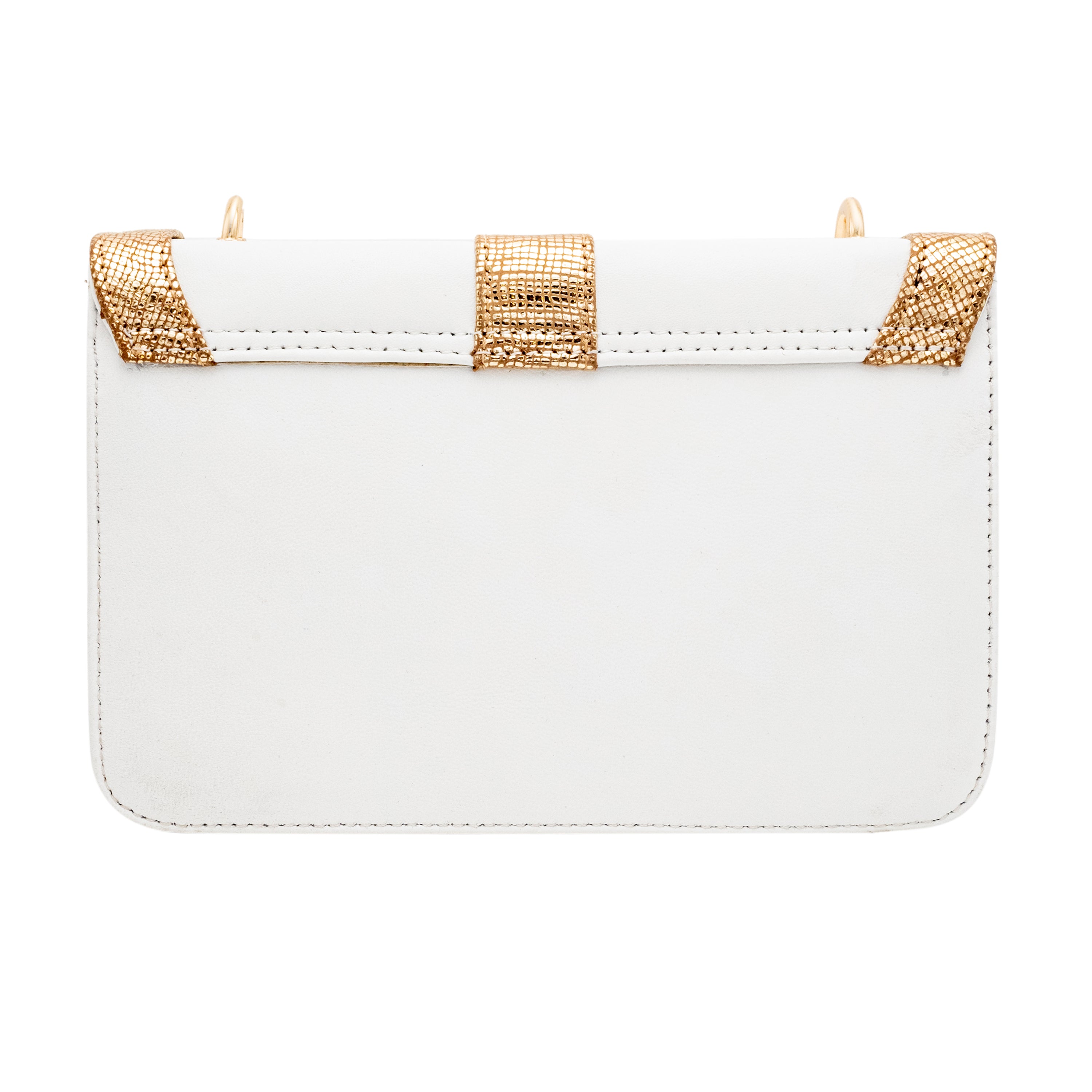 Genuine Leather Sling Bag - White