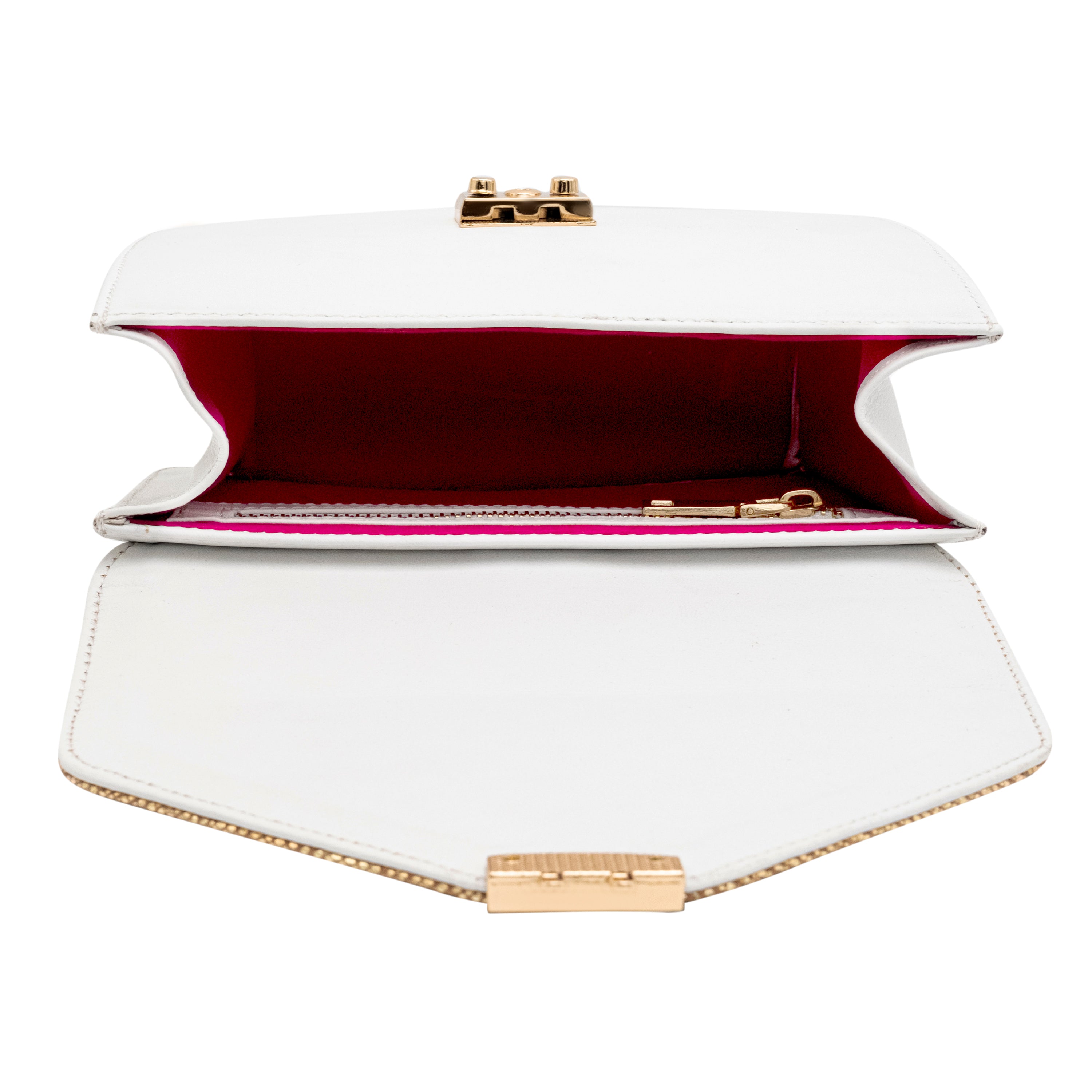 Genuine Leather Sling Bag - White