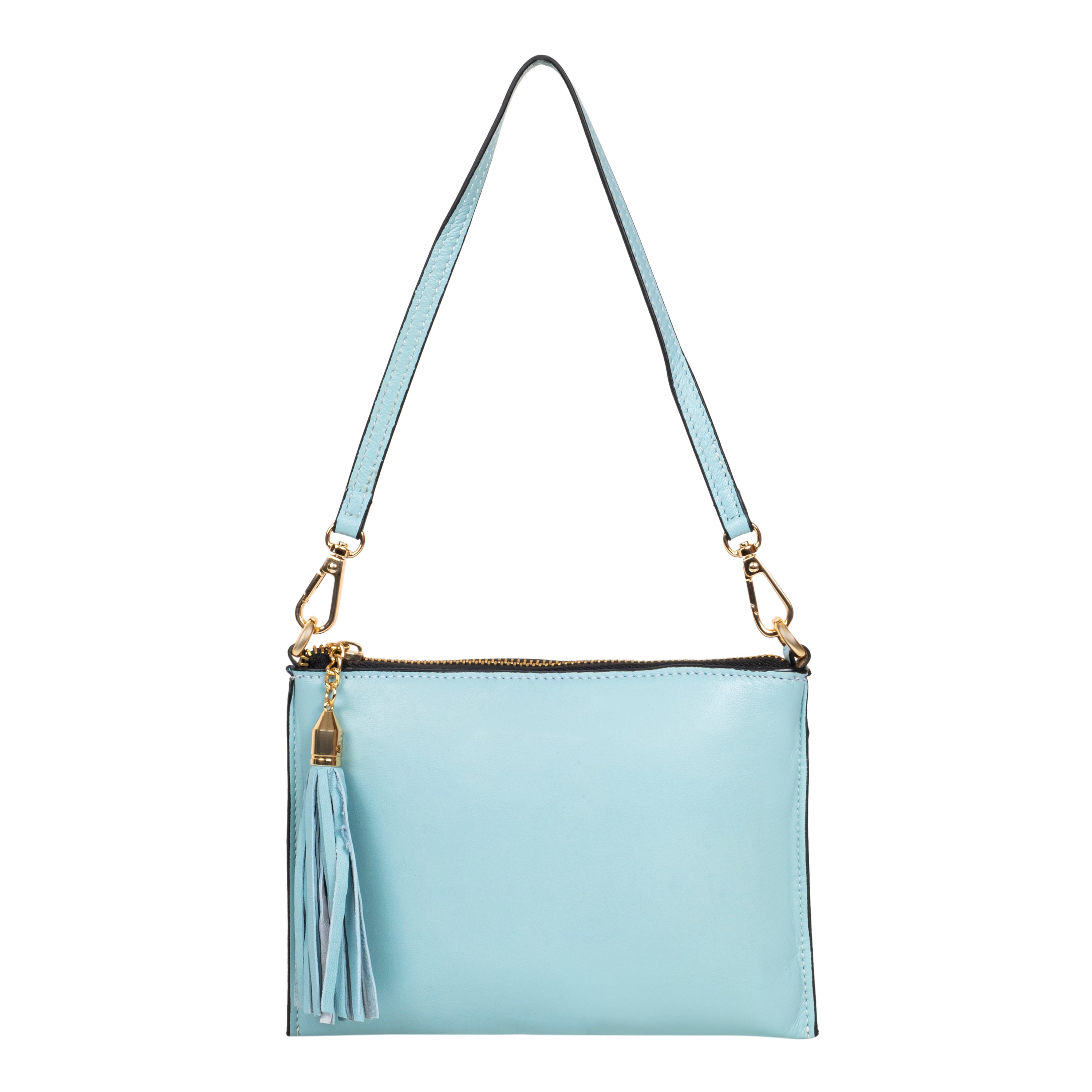 Genuine Leather Wristlet (Small) - Sky Blue