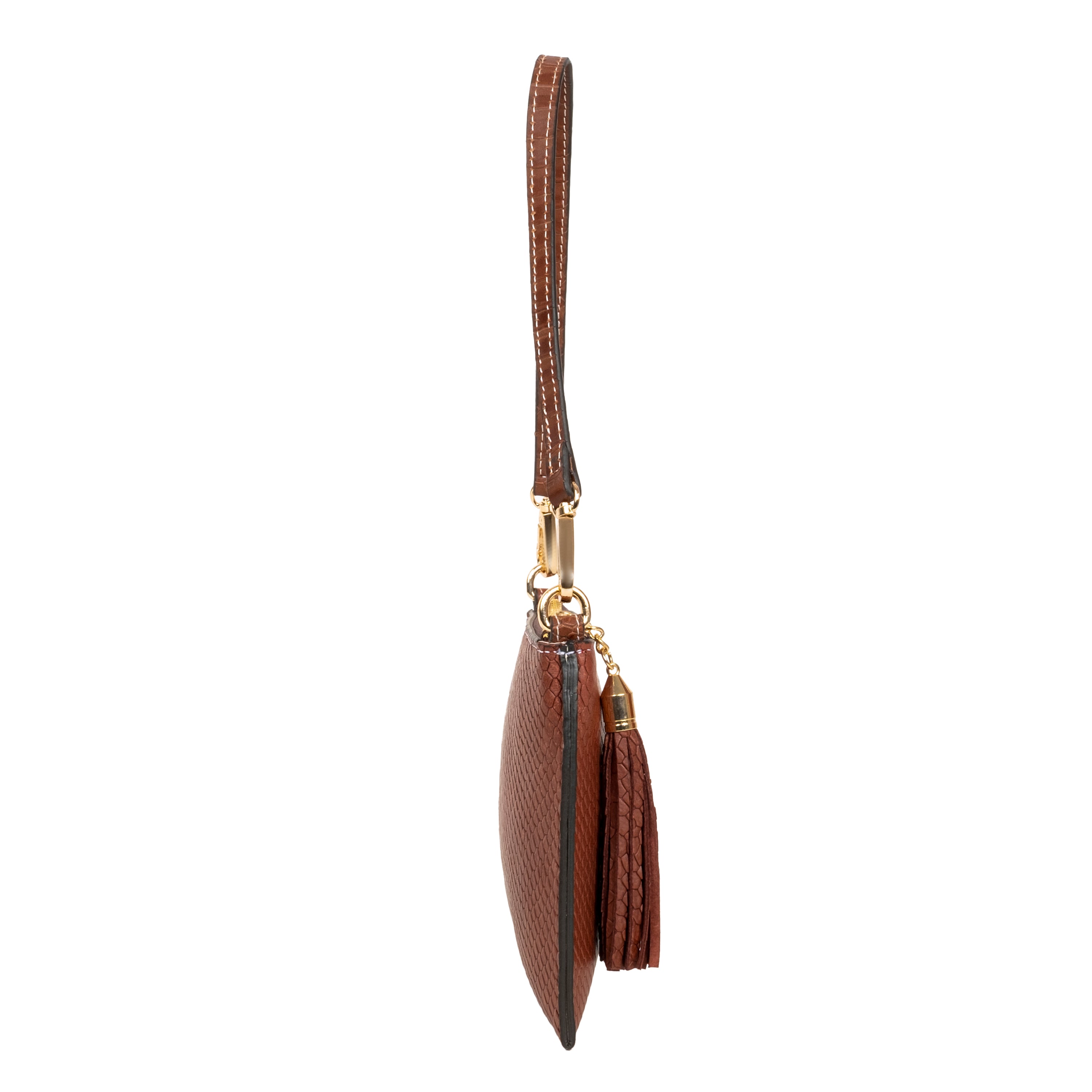 Genuine Leather Wristlet (Small) - Tan