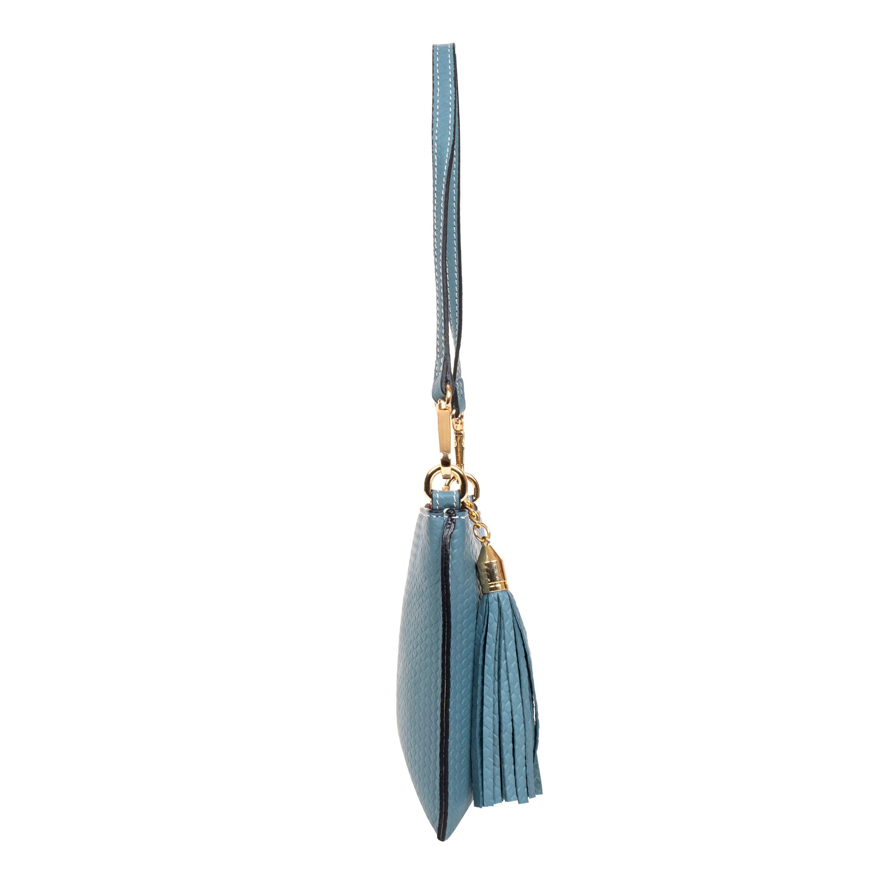 Genuine Leather Wristlet (Small) - Blue