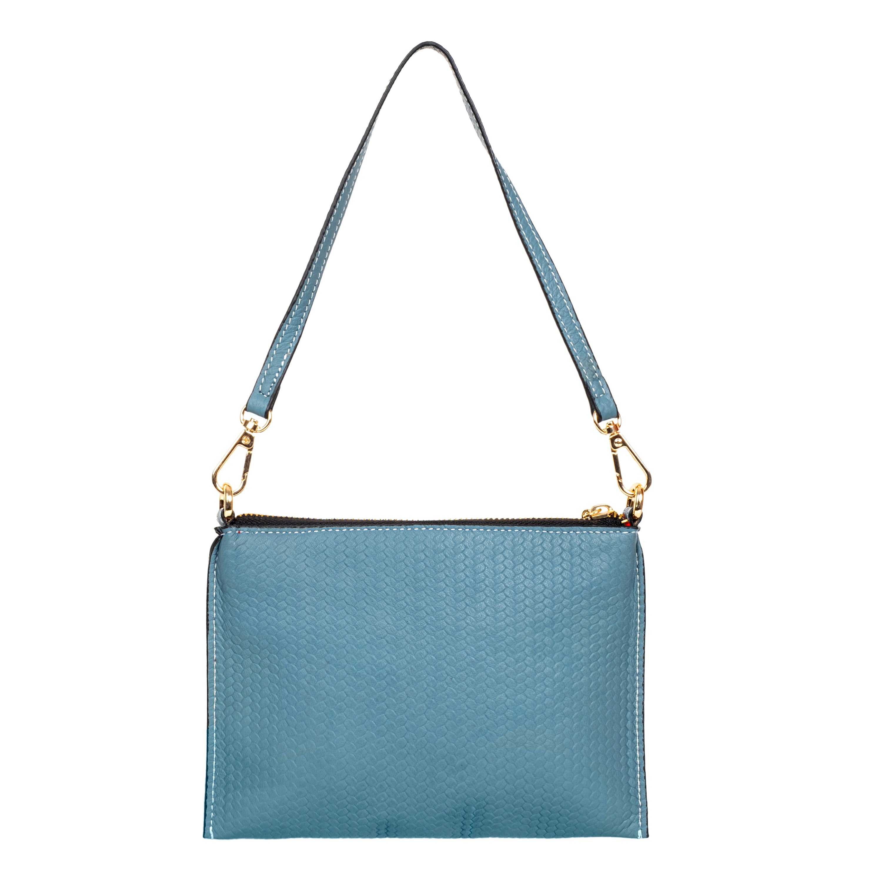 Genuine Leather Wristlet (Small) - Blue