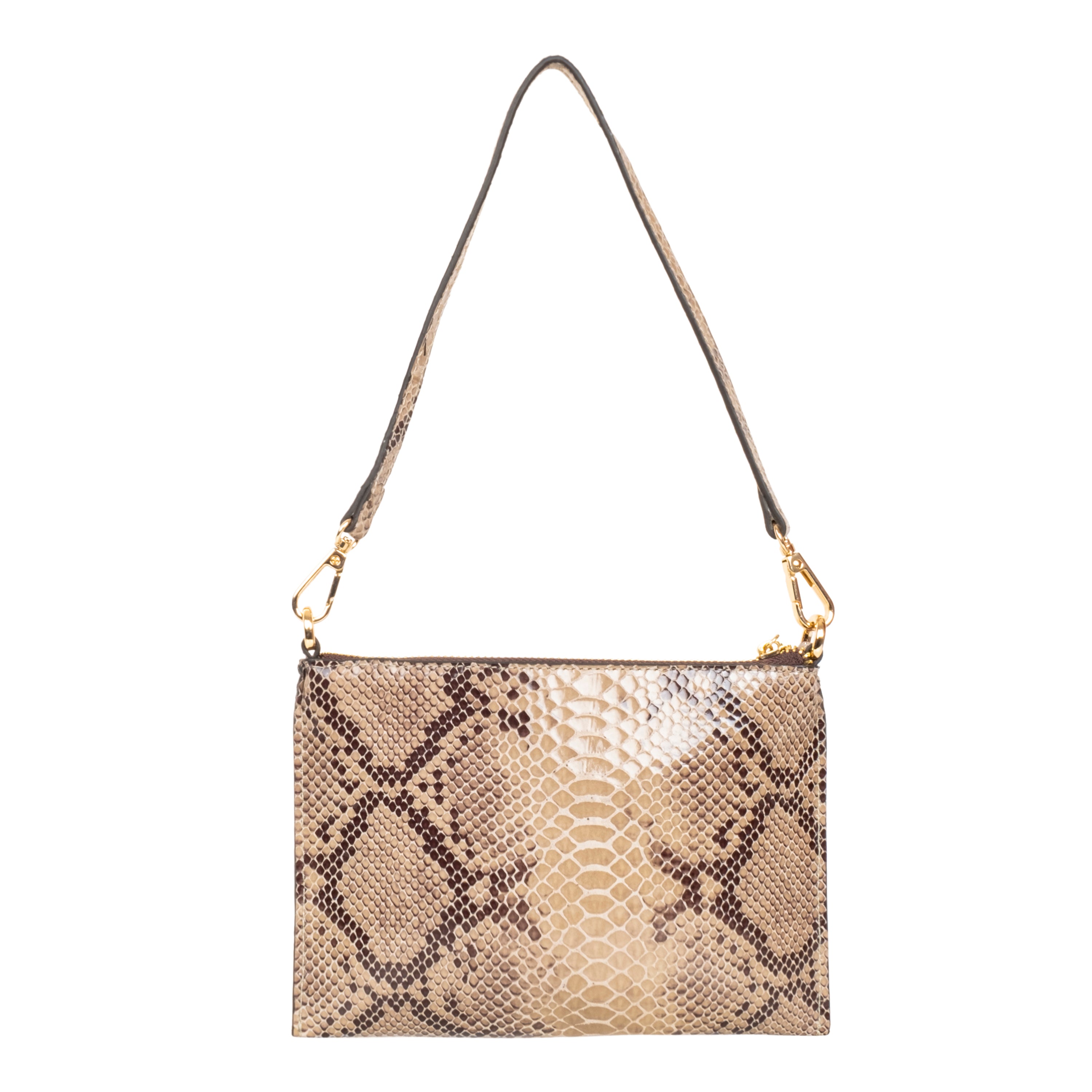 Genuine Leather Wristlet (Small) - Beige