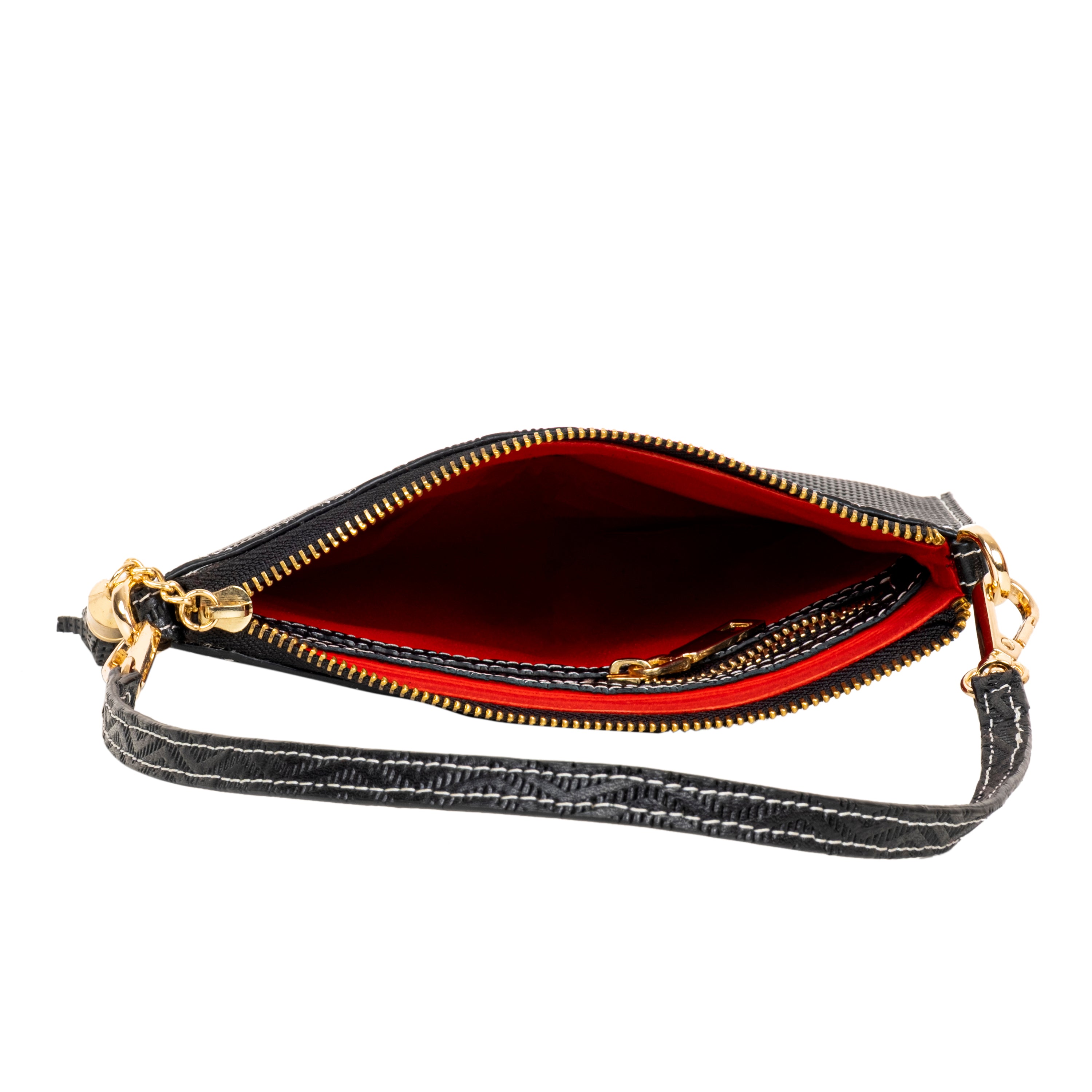 Genuine Leather Wristlet (Small) - Black