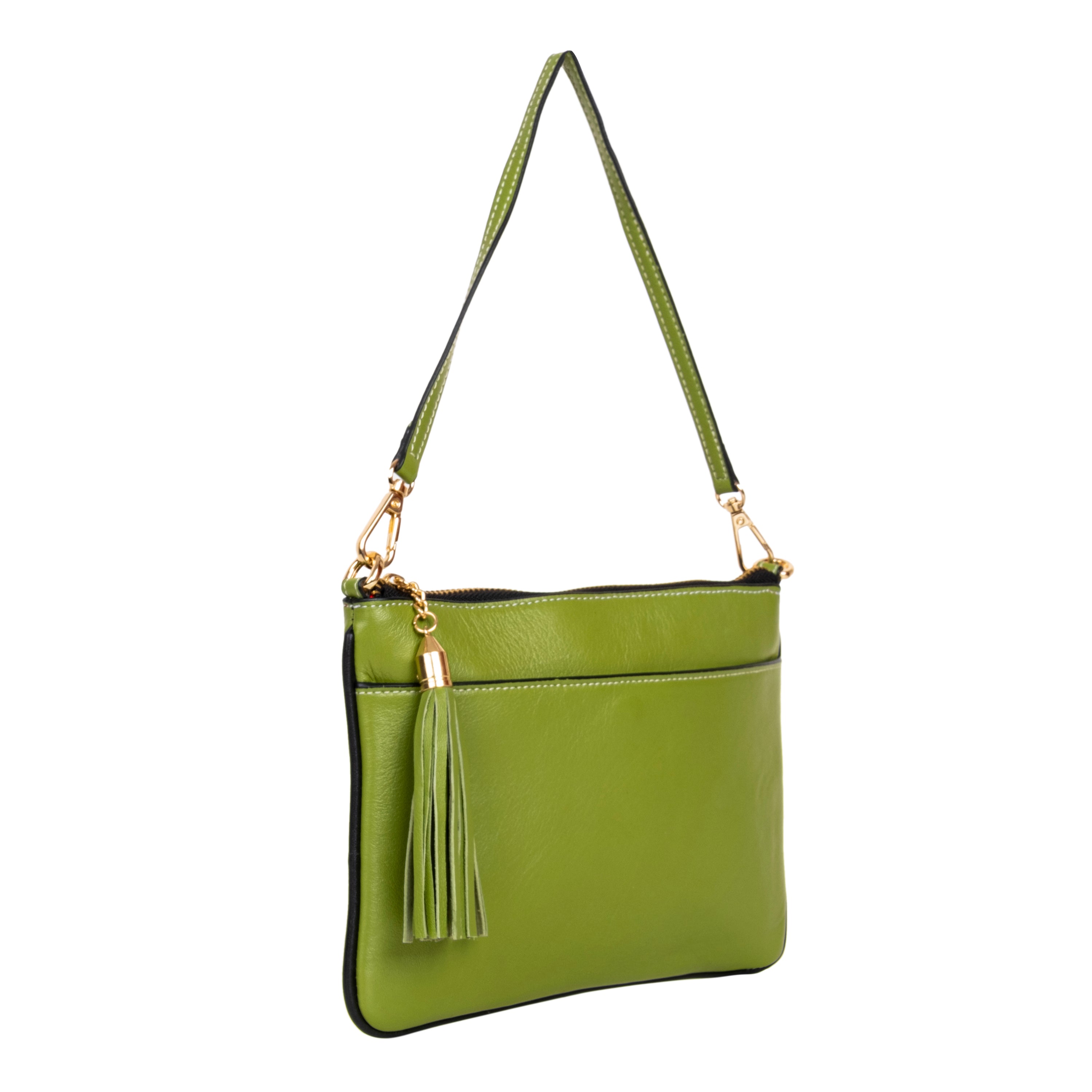 Genuine Leather Wristlet - Green