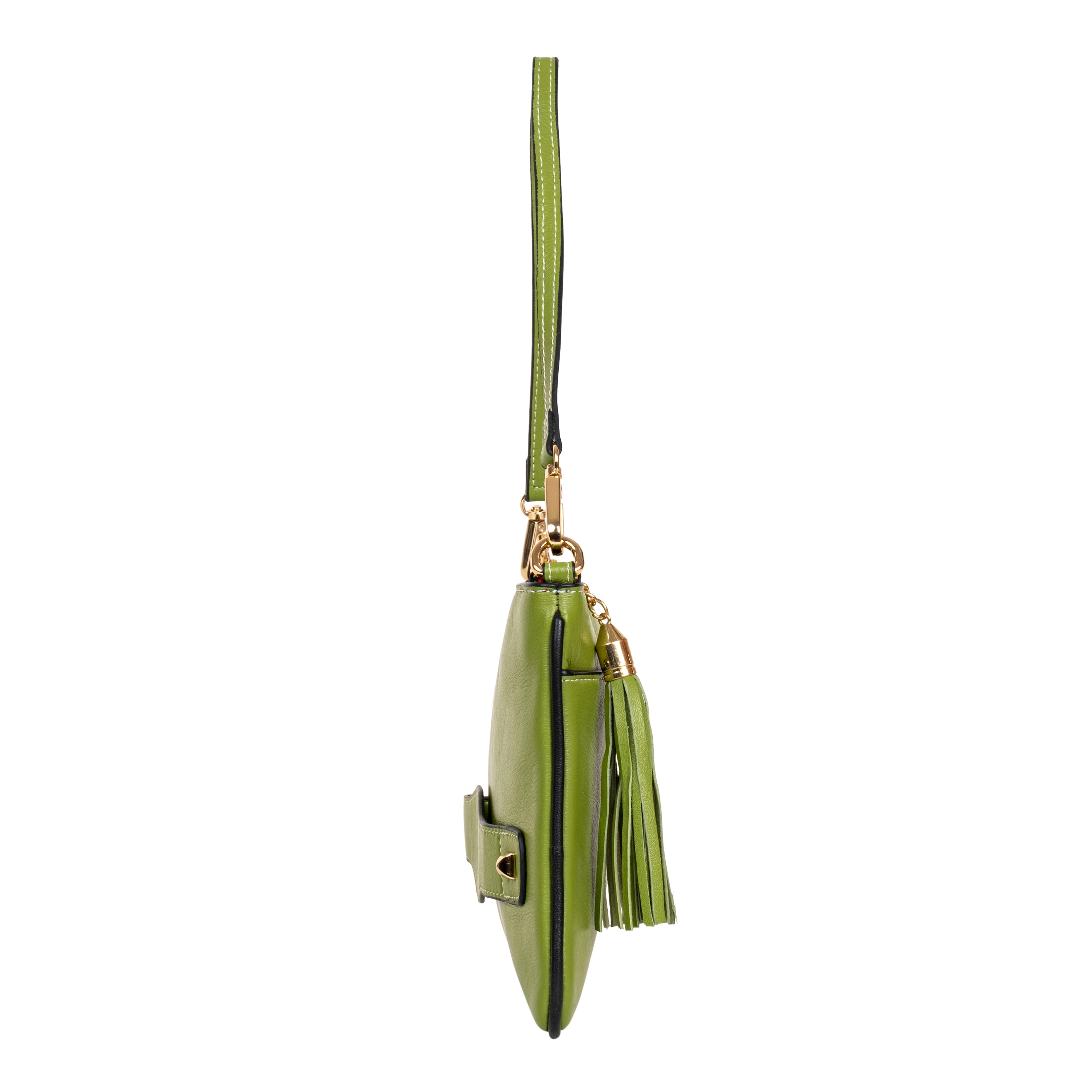 Genuine Leather Wristlet - Green