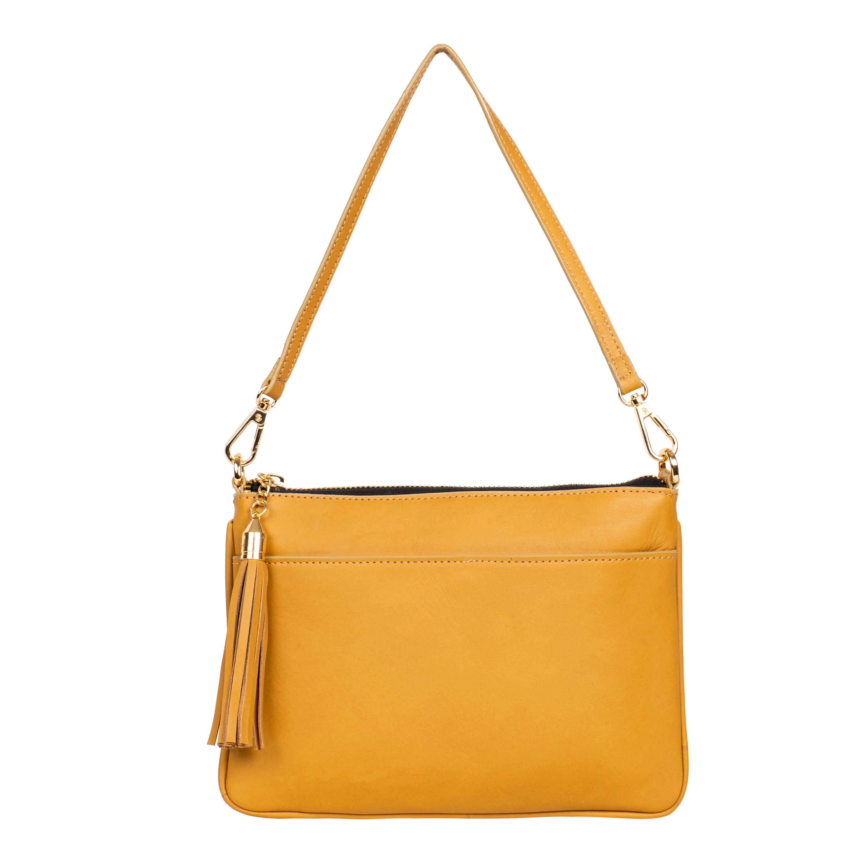 Genuine Leather Wristlet (Big) - Yellow