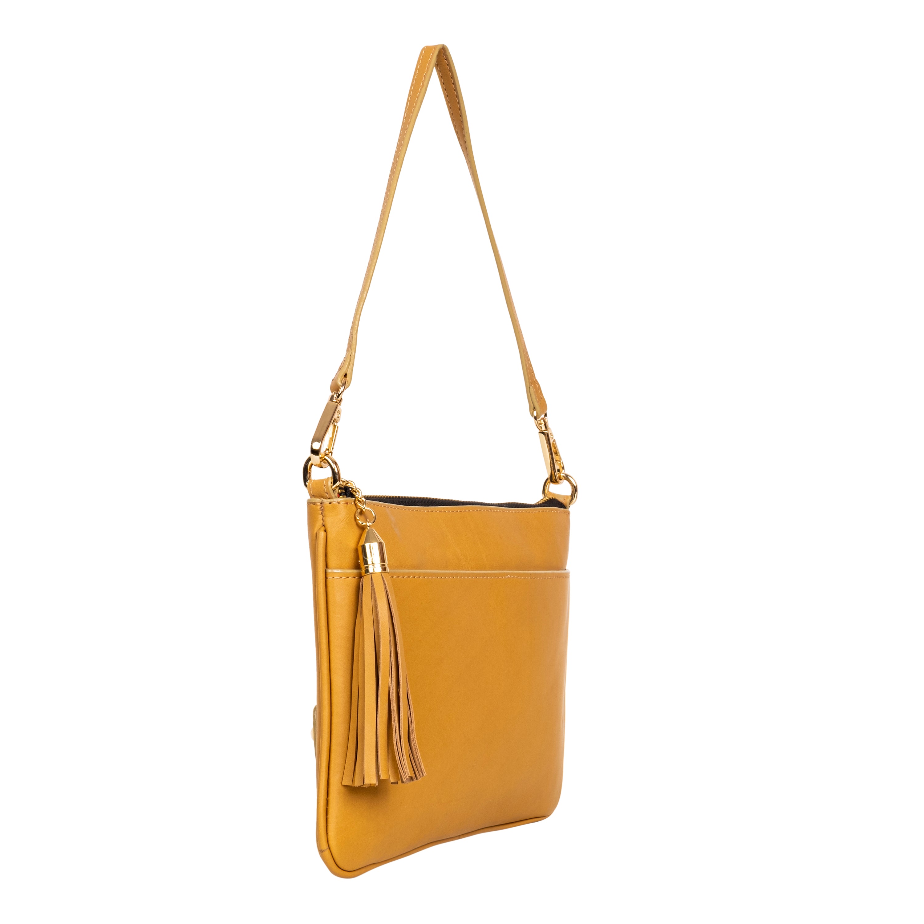 Genuine Leather Wristlet (Big) - Yellow