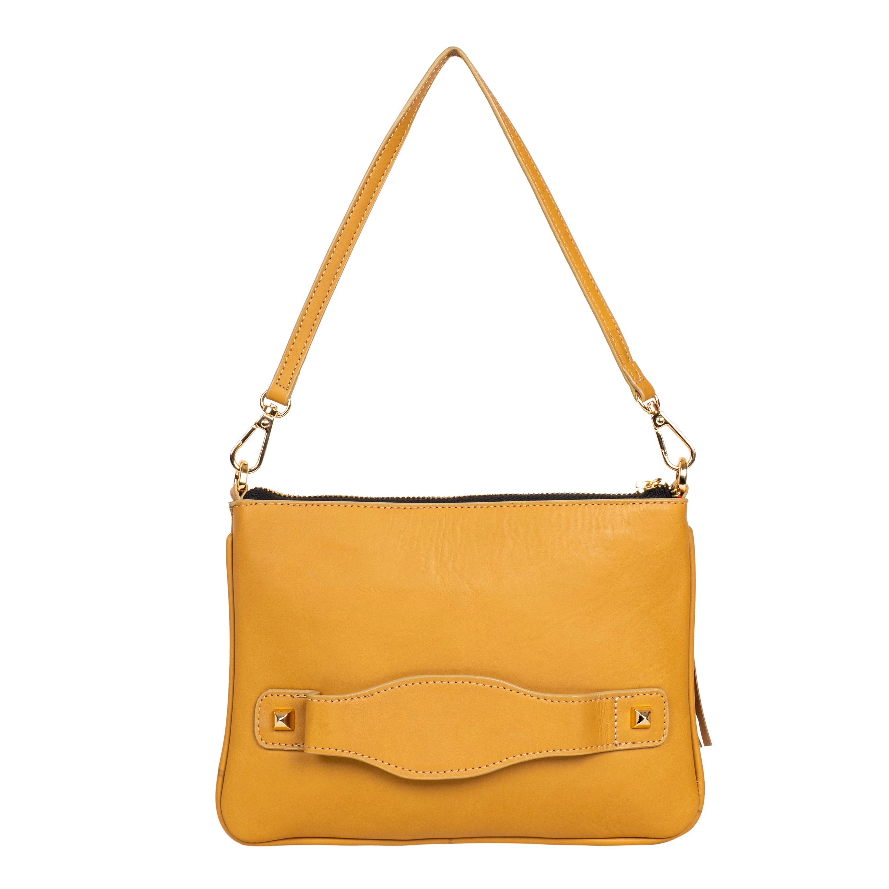 Genuine Leather Wristlet (Big) - Yellow