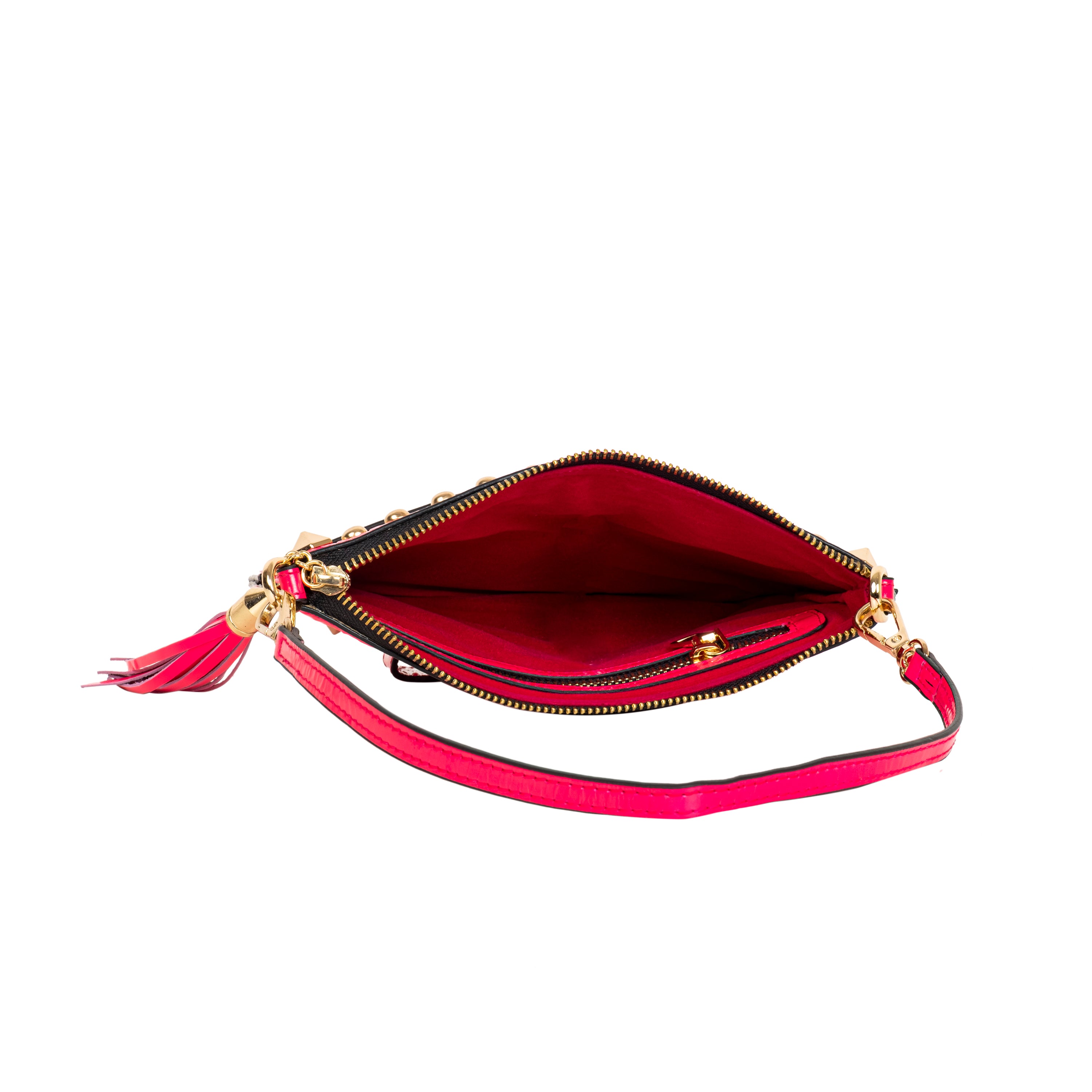 Genuine Leather Wristlet (Big) - Pink