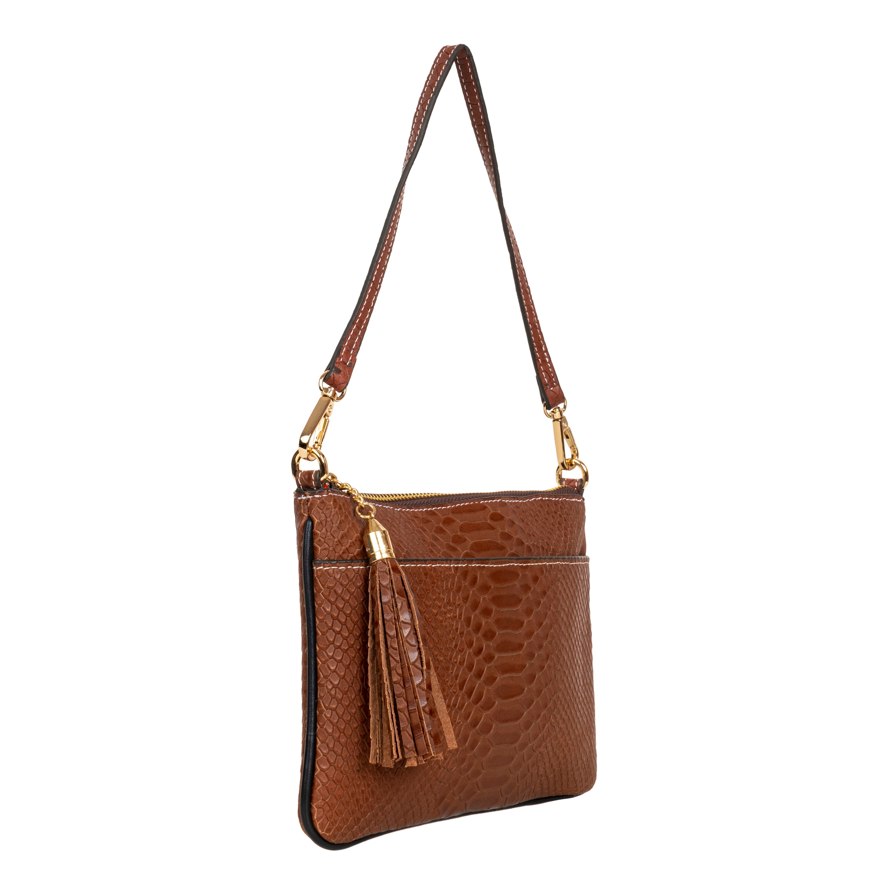 Genuine Leather Wristlet (Big) - Tan