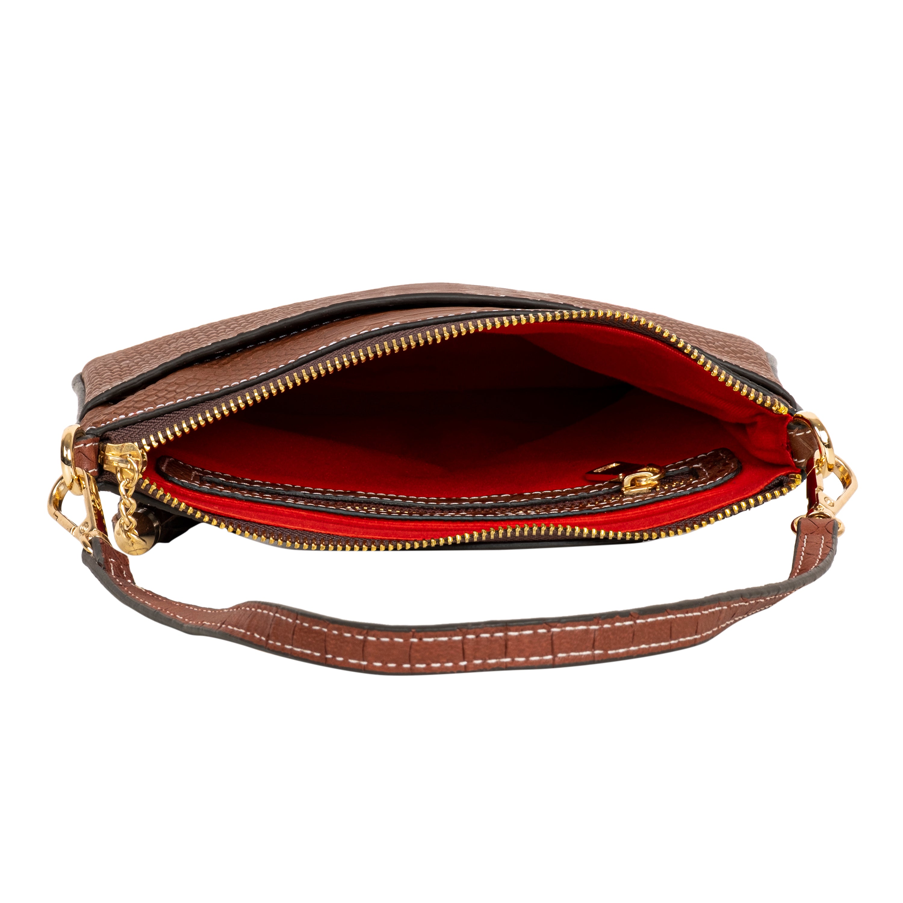 Genuine Leather Wristlet (Big) - Tan