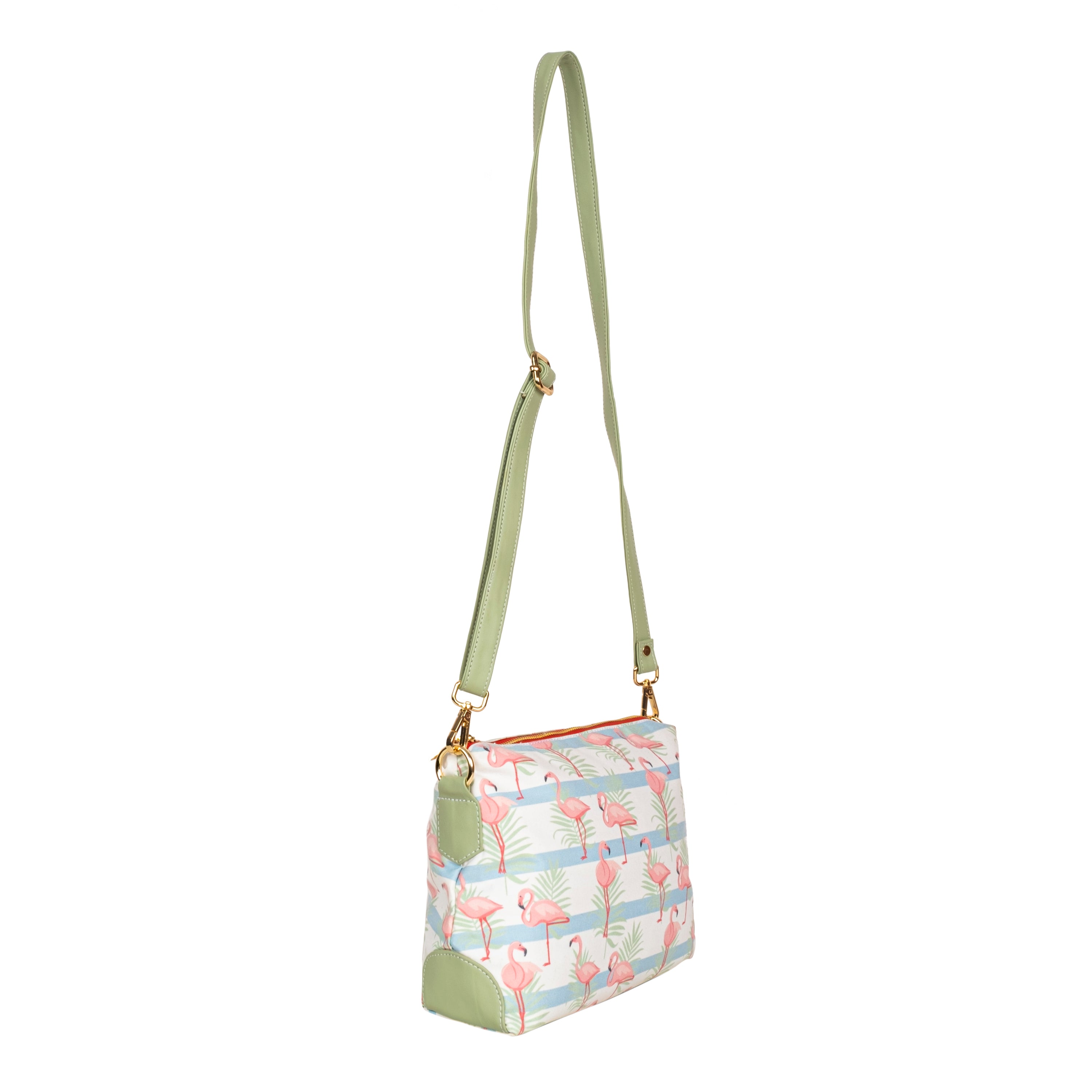 Printed Sling Bag-Flamingo