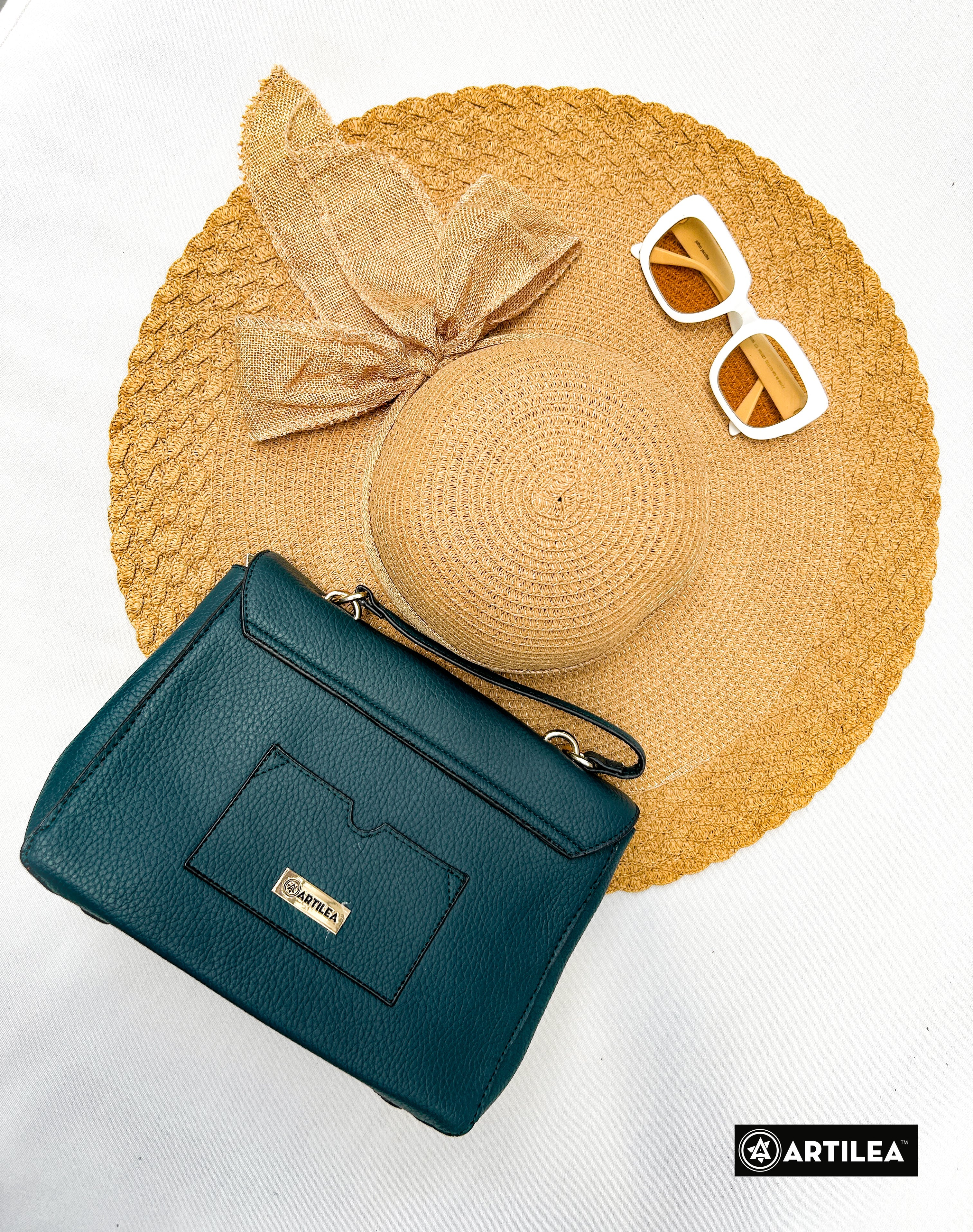 Handbag And Sling - Blue