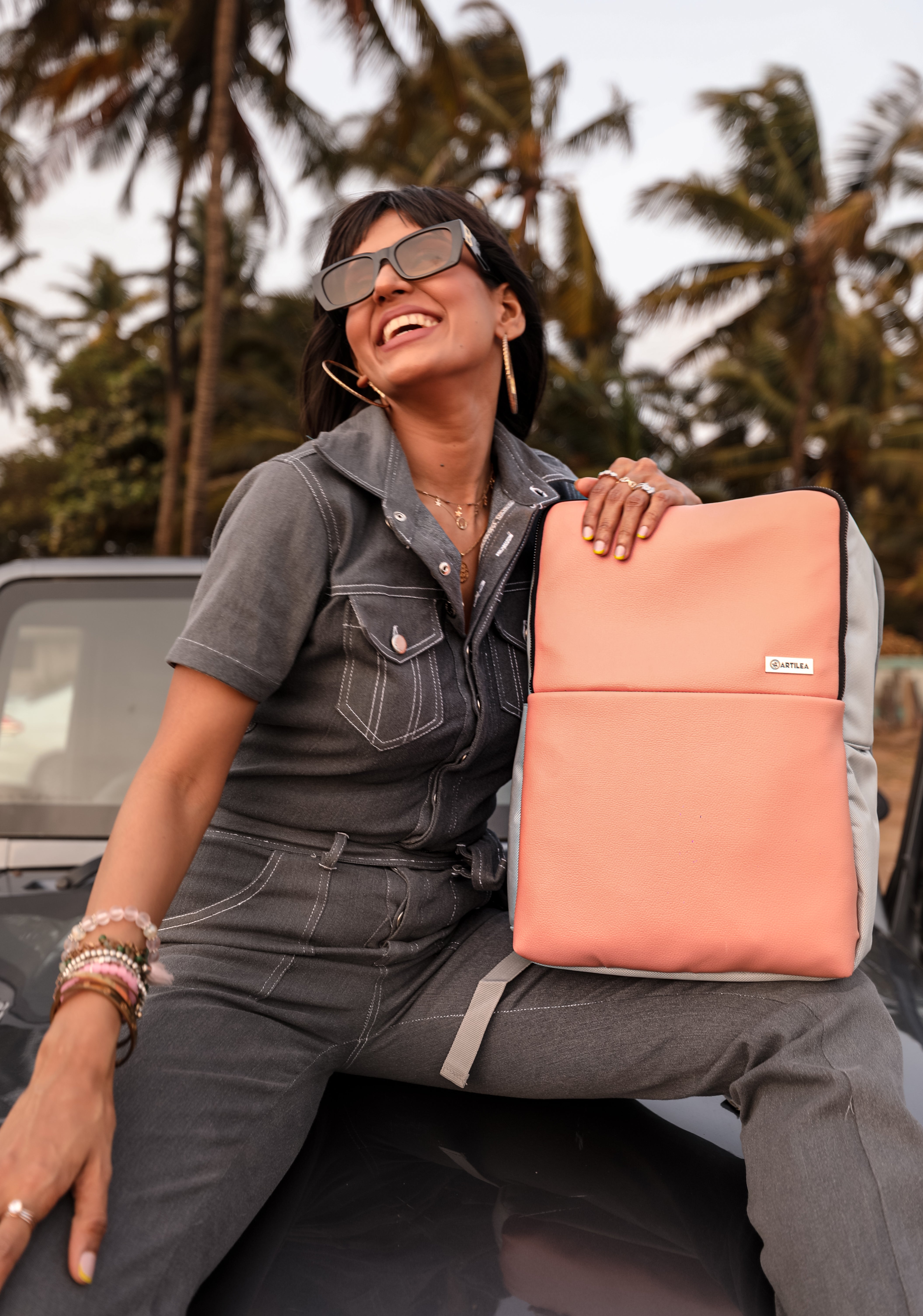 Pedestal Backpack - Peach