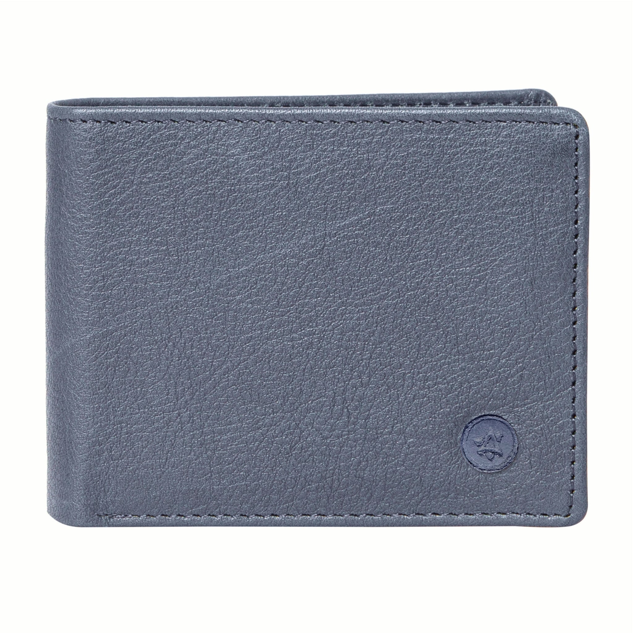 Genuine Leather Navy Blue Wallet
