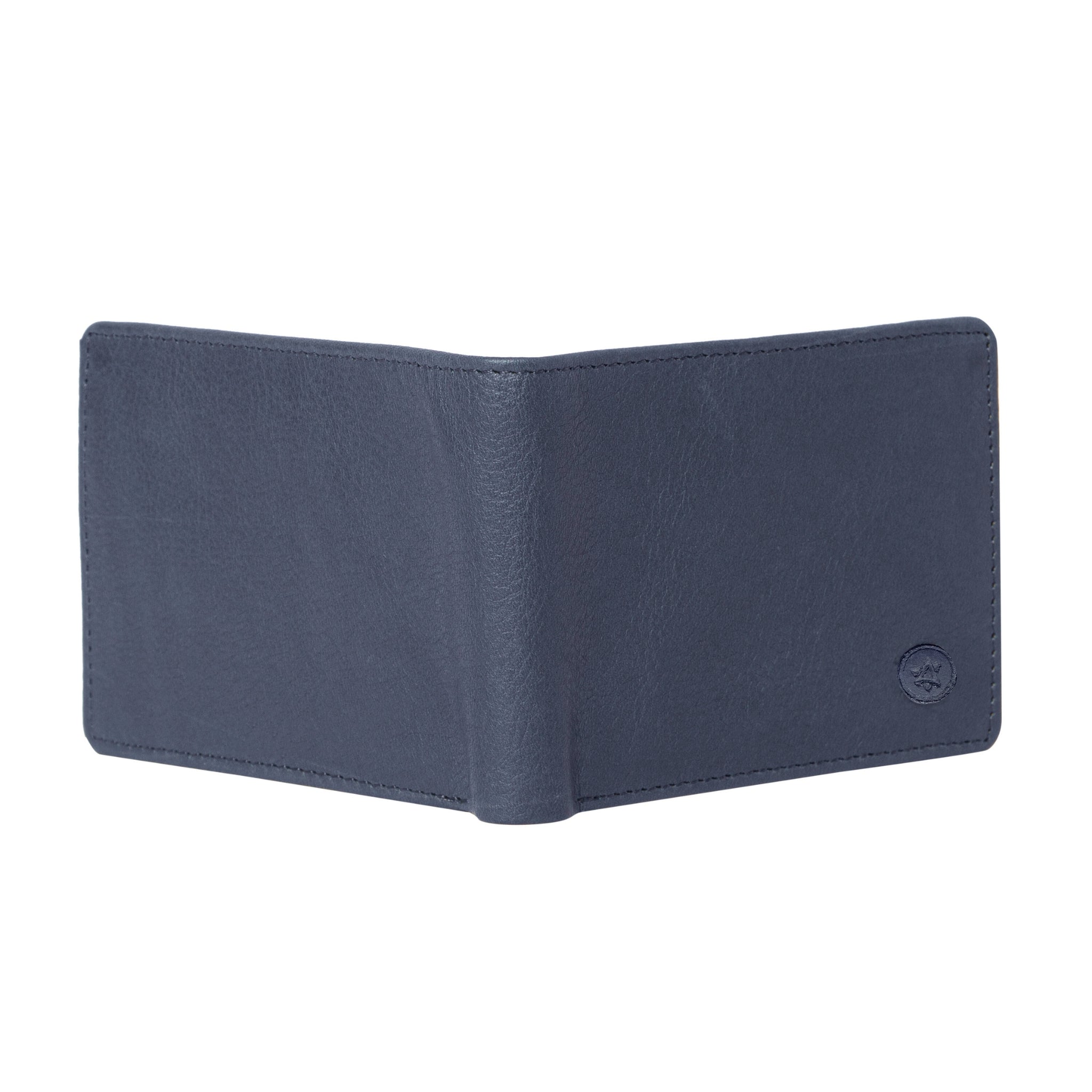 Genuine Leather Navy Blue Wallet