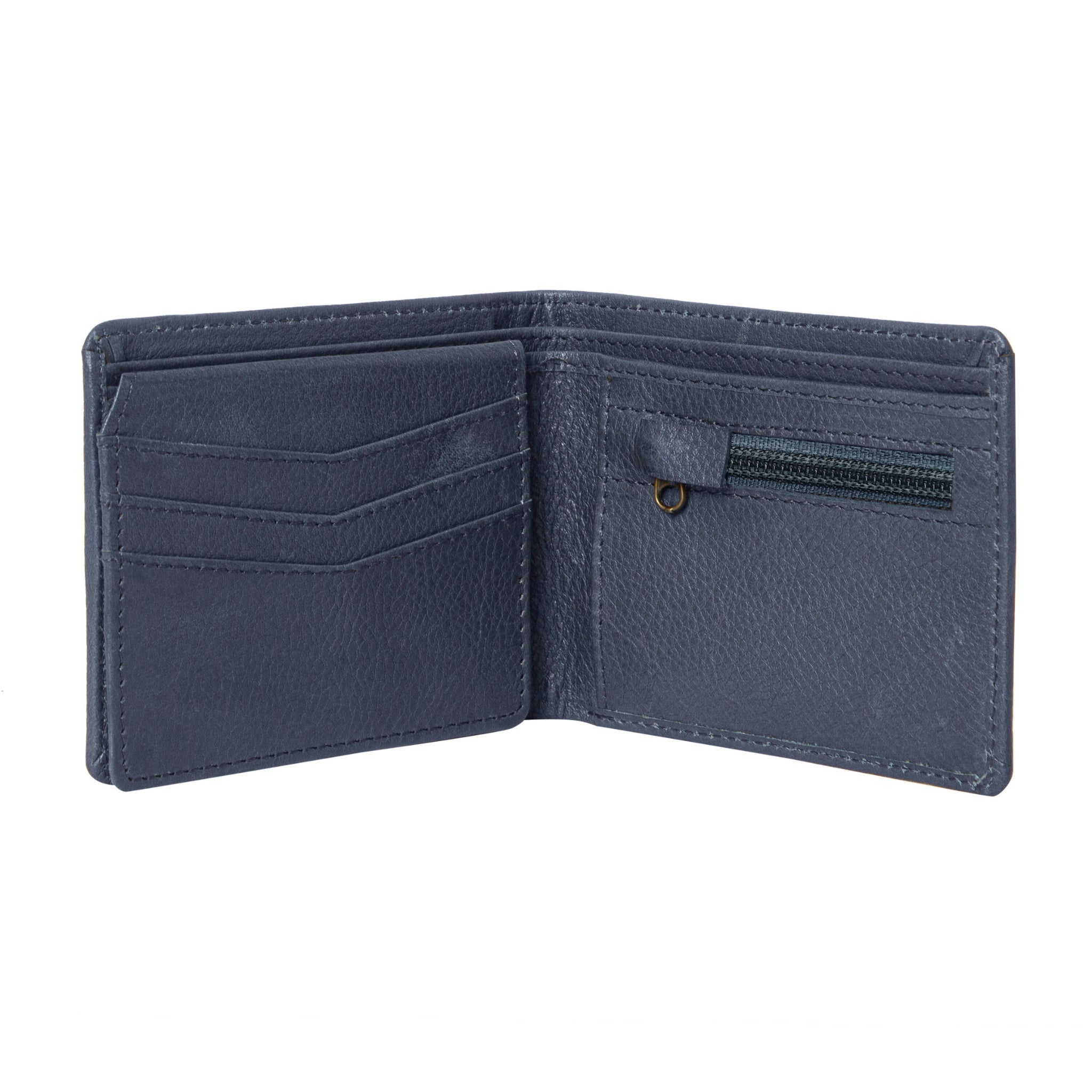 Genuine Leather Navy Blue Wallet