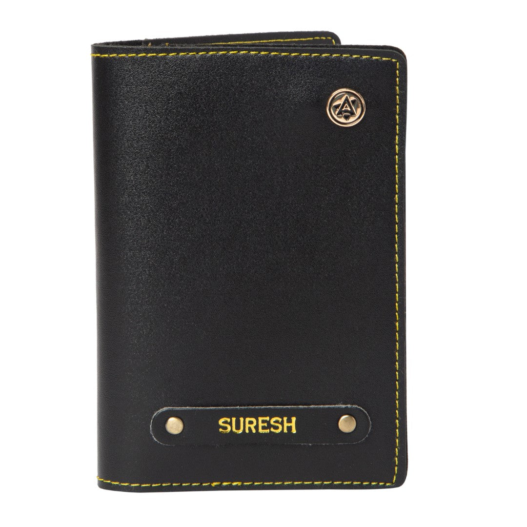 Personalised Gift Set for Men : Includes Wallet, Passport Cover, Sunglass Case, Keychain(All products avialable in box)