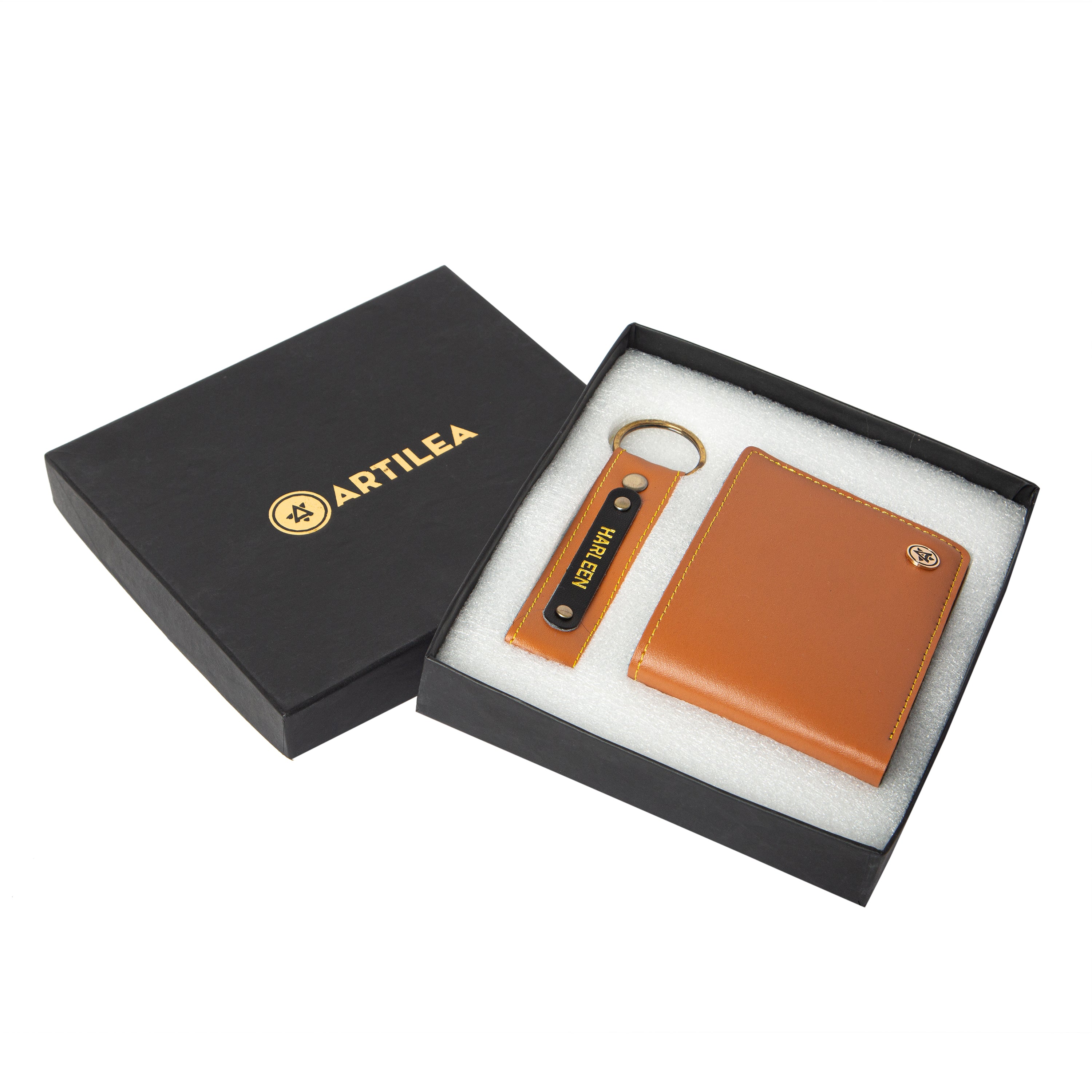 Wallet Keychain Set-Tan