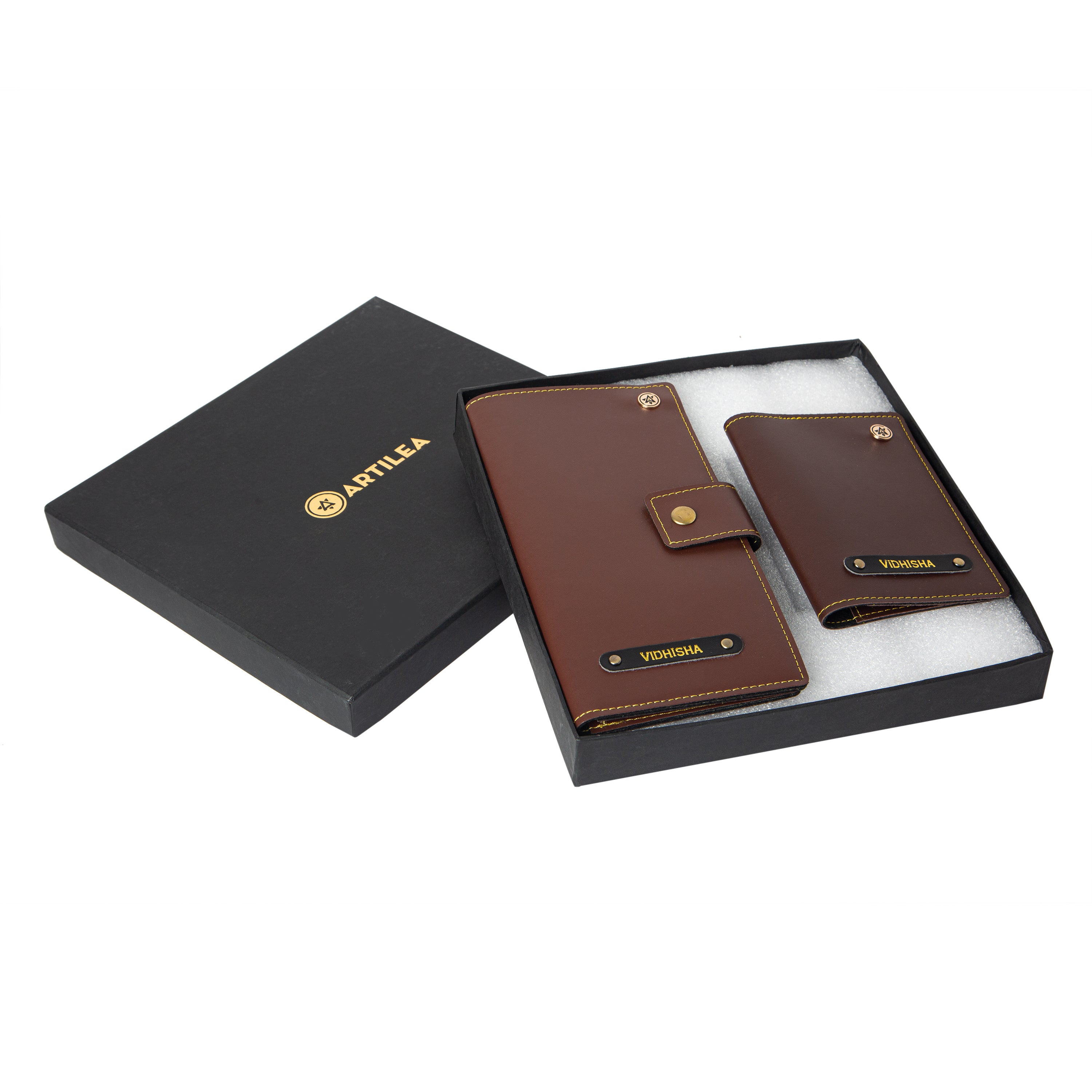 Travel Wallet & Passport Cover-Brown