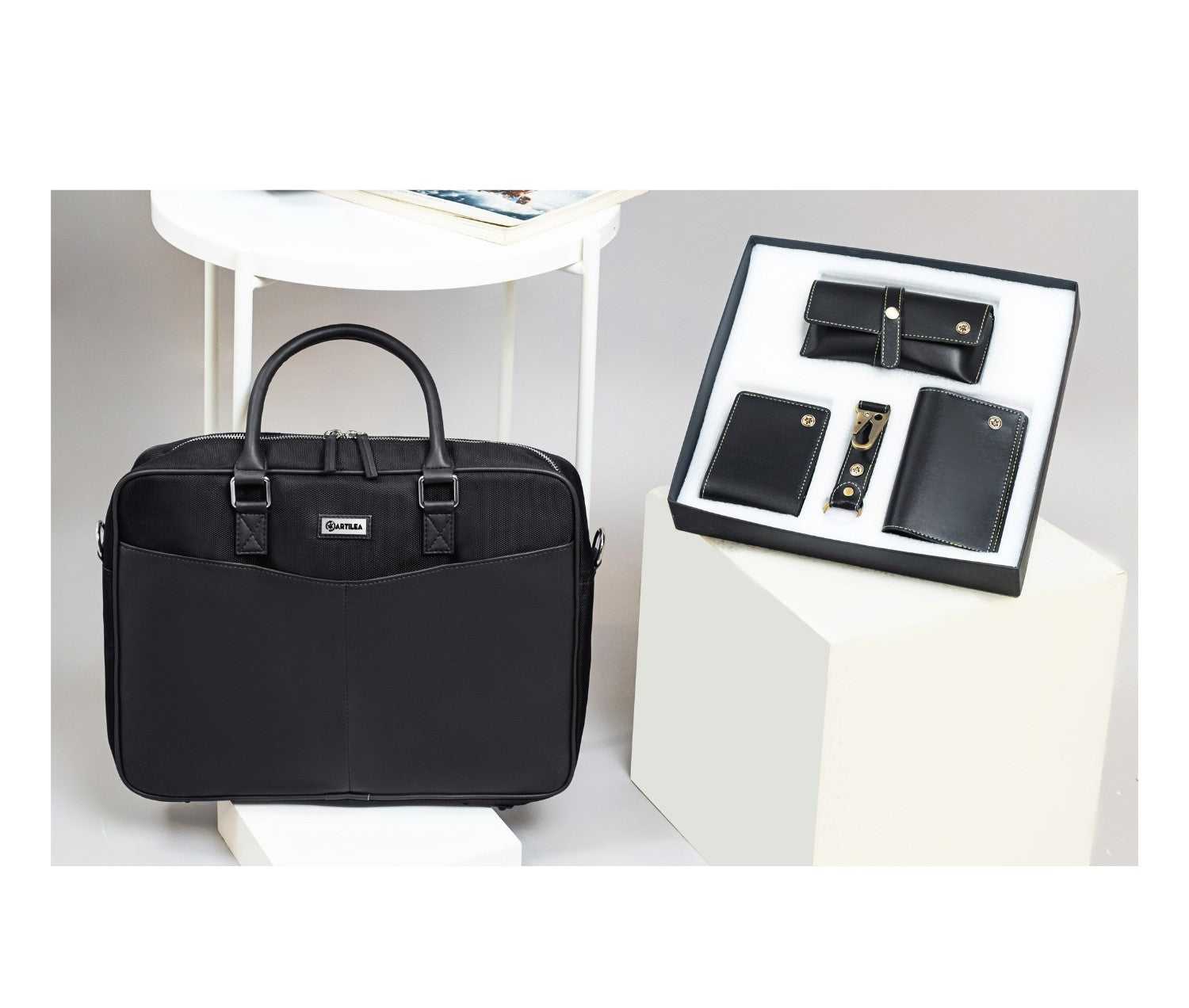 Laptop bag & Corporate gift set Black(Combo)