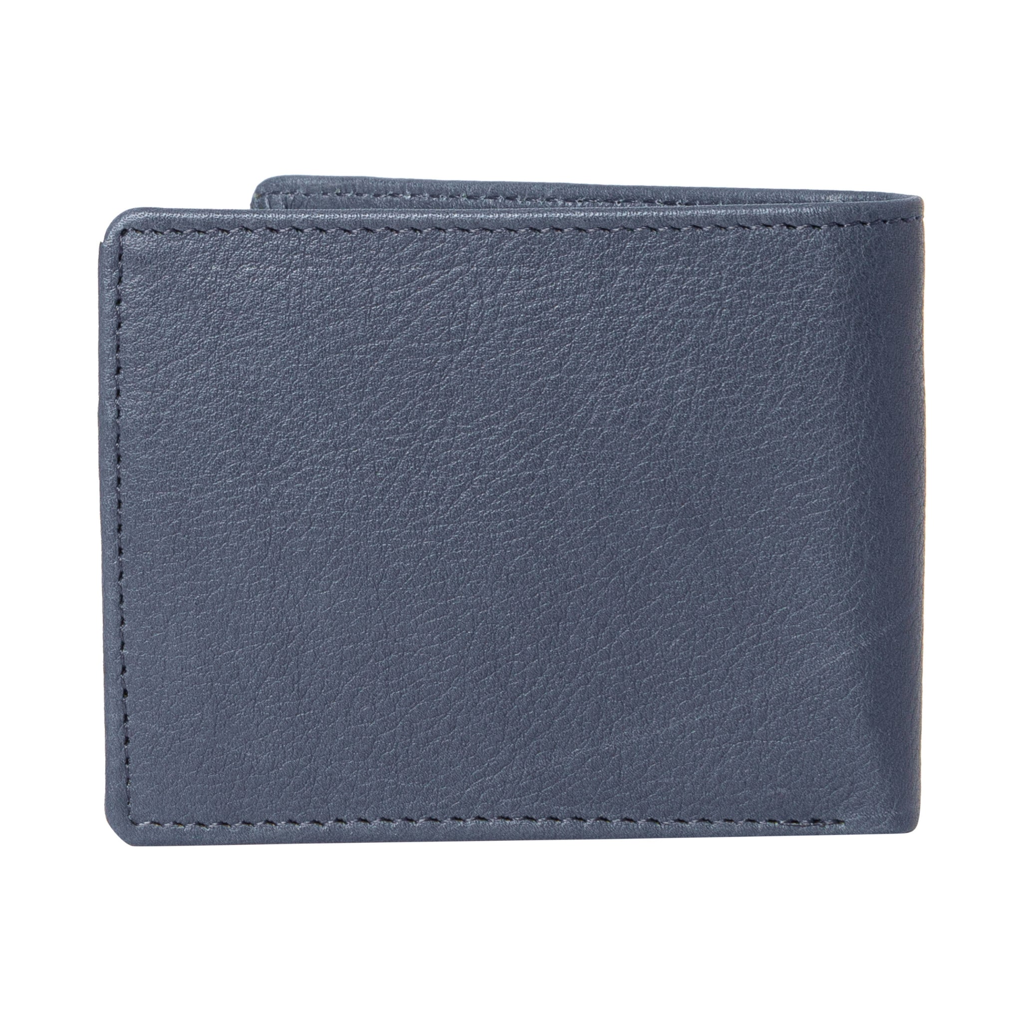 Genuine Leather Navy Blue Wallet