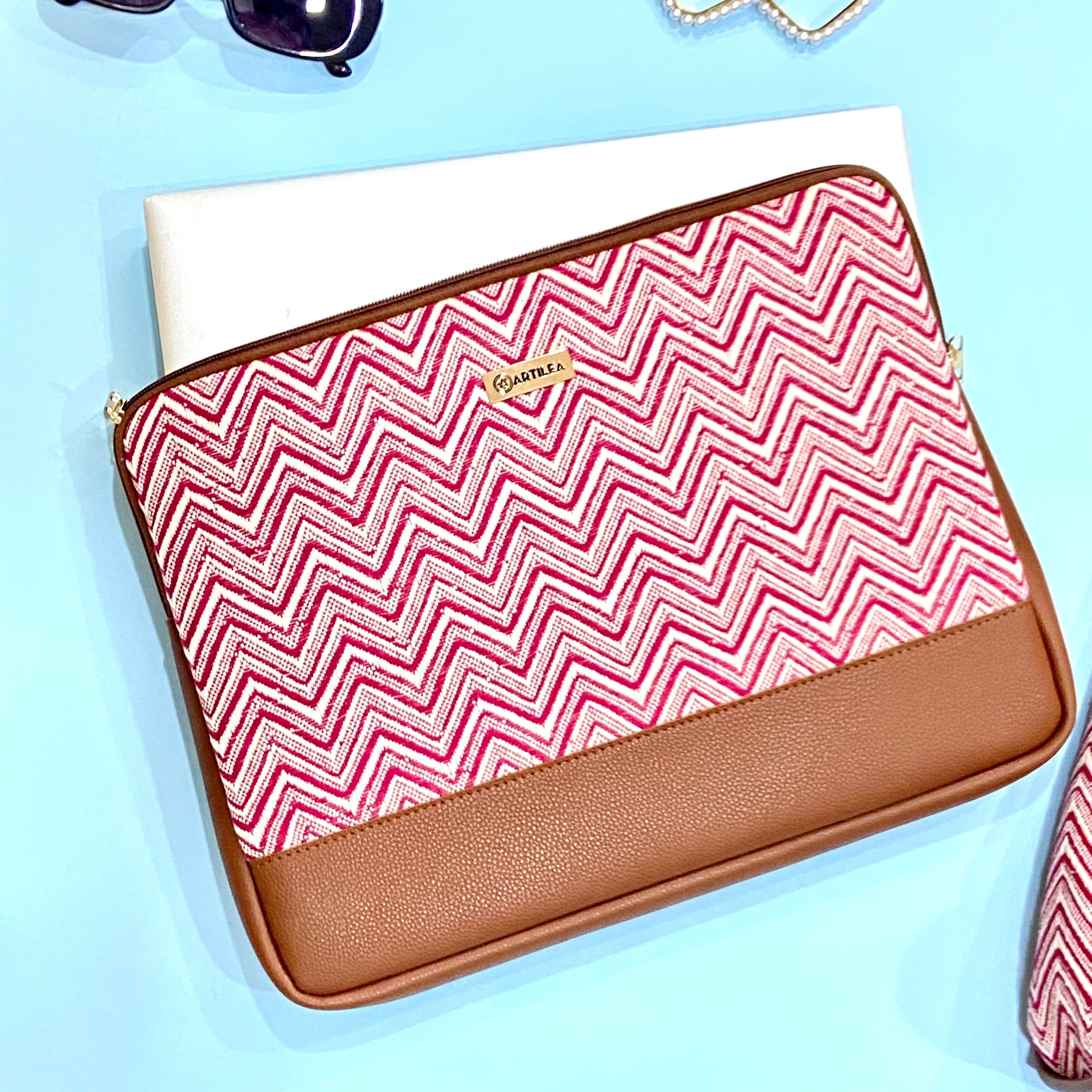 Laptop Sleeve - Rose Chevron