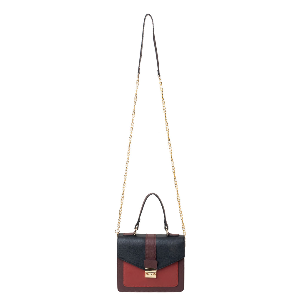 Party Sling Bag - Brown & Red